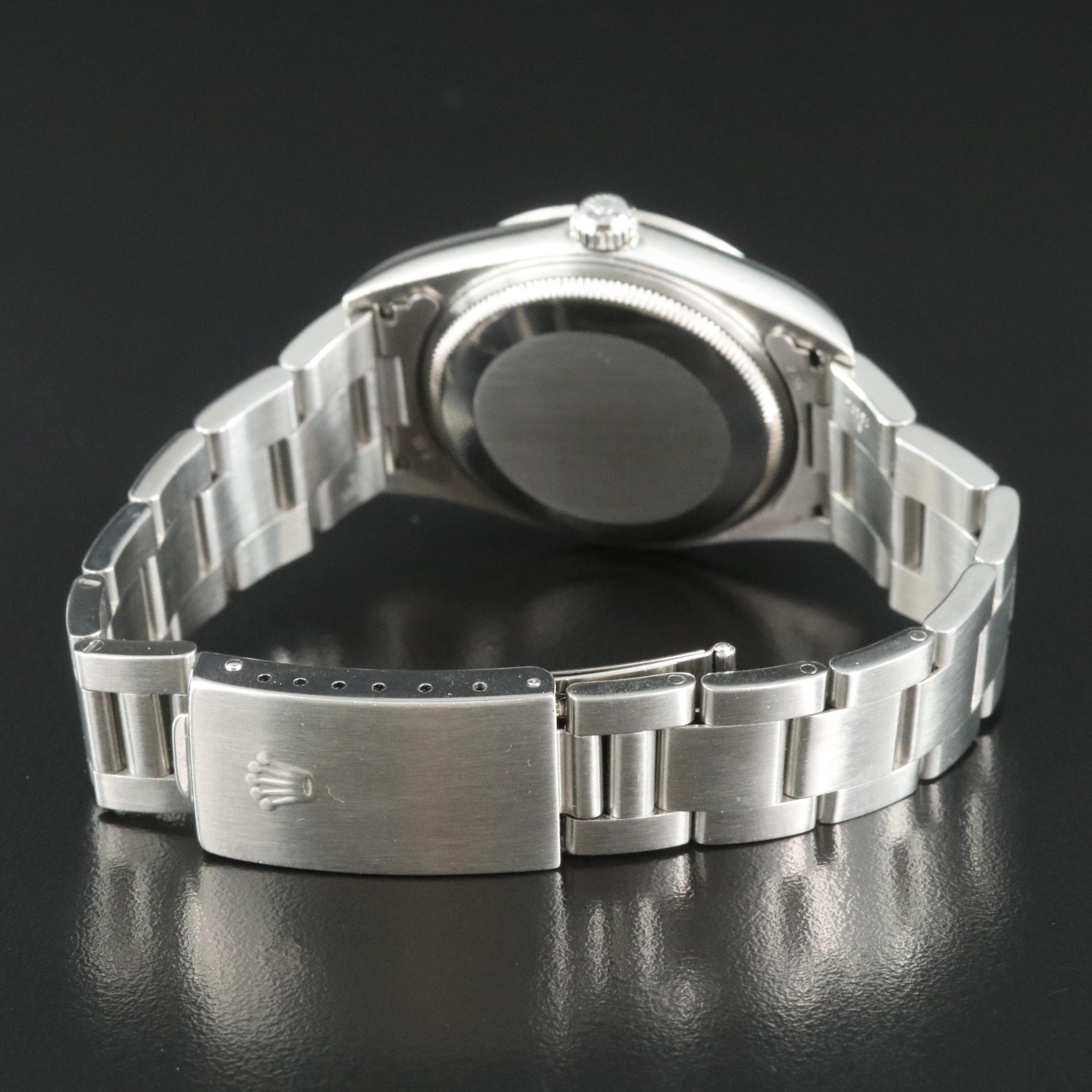 Rolex Air-King Steel Black Dial 34MM Automatic Watch