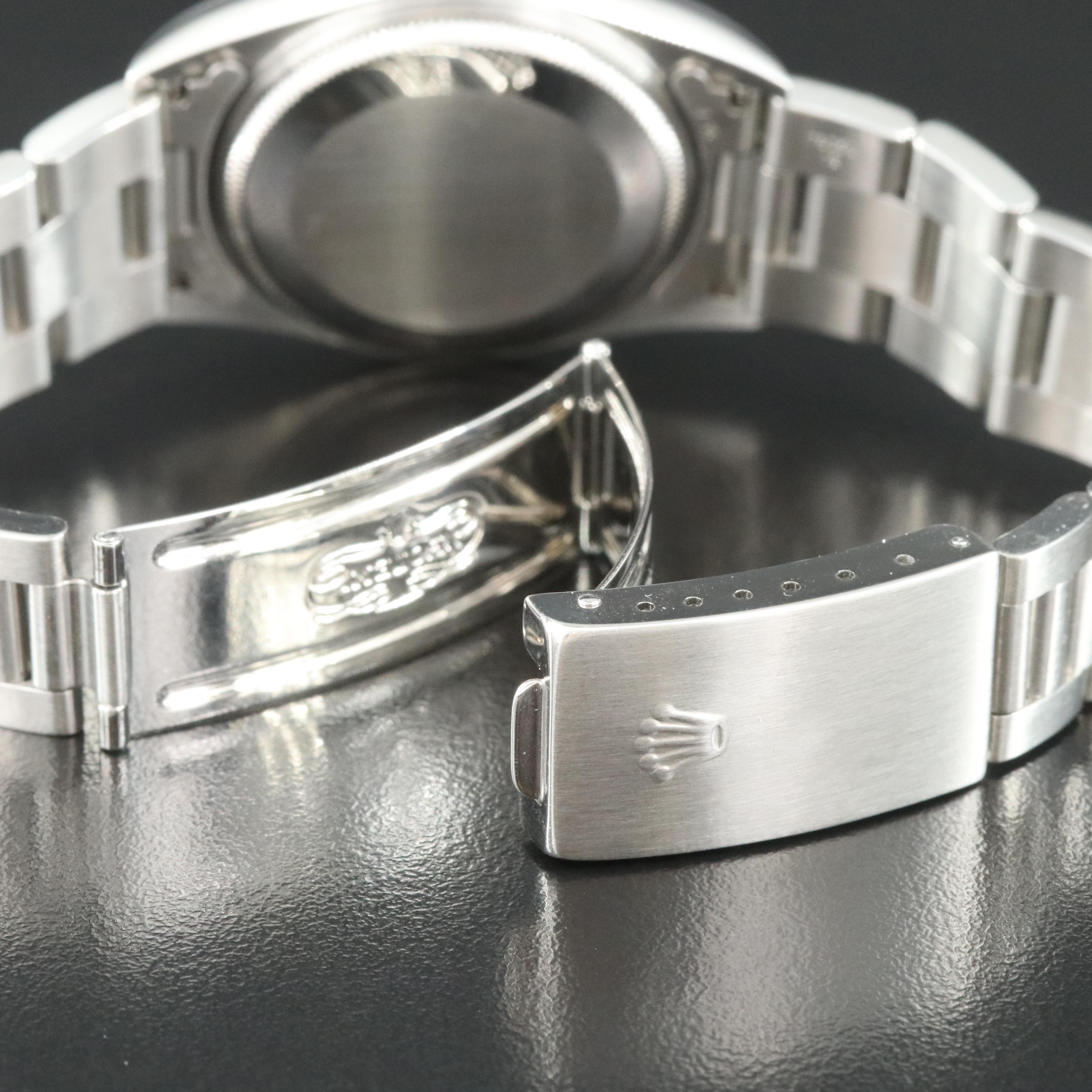 Rolex Air-King Steel Black Dial 34MM Automatic Watch