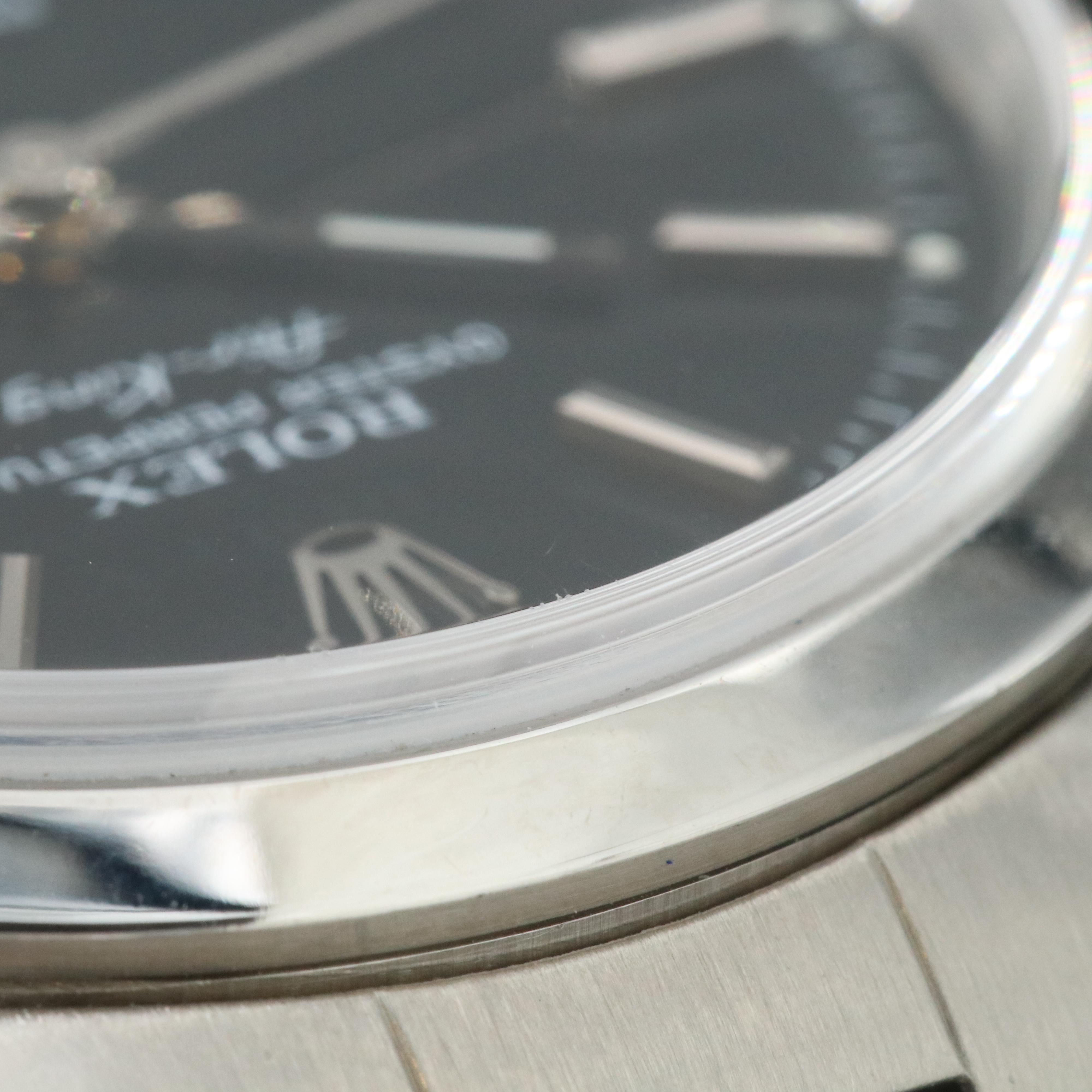 Rolex Air-King Steel Black Dial 34MM Automatic Watch