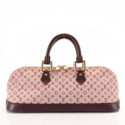 Louis Vuitton Mini Lin Alma Horizontal Satchel in Monogram Pink Canvas