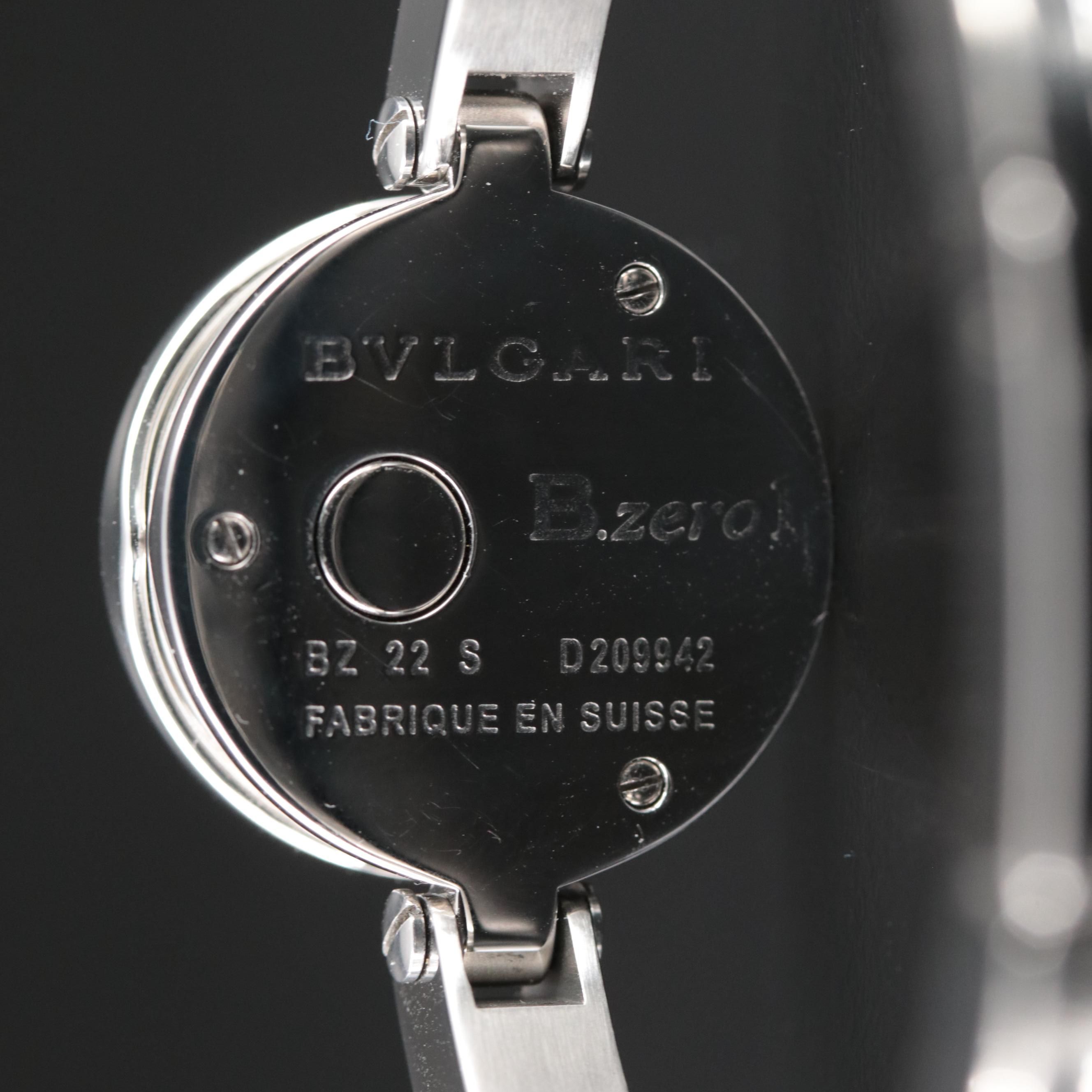 BVLGARI B.Zero1 Diamond Dial Stainless Steel Watch