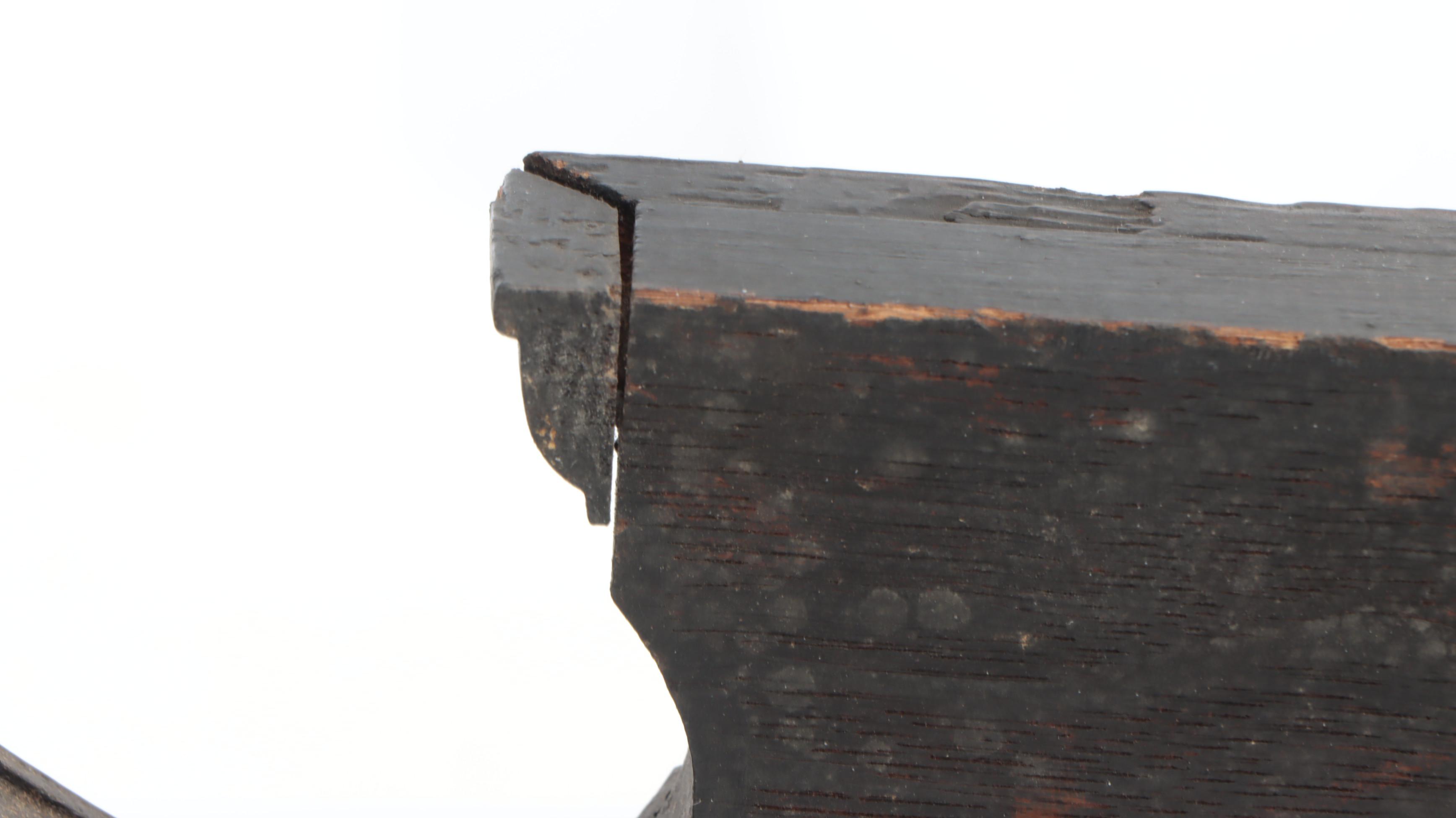 Two Victorian Oak Furniture Backsplashes or Crests, Late 19th Century
