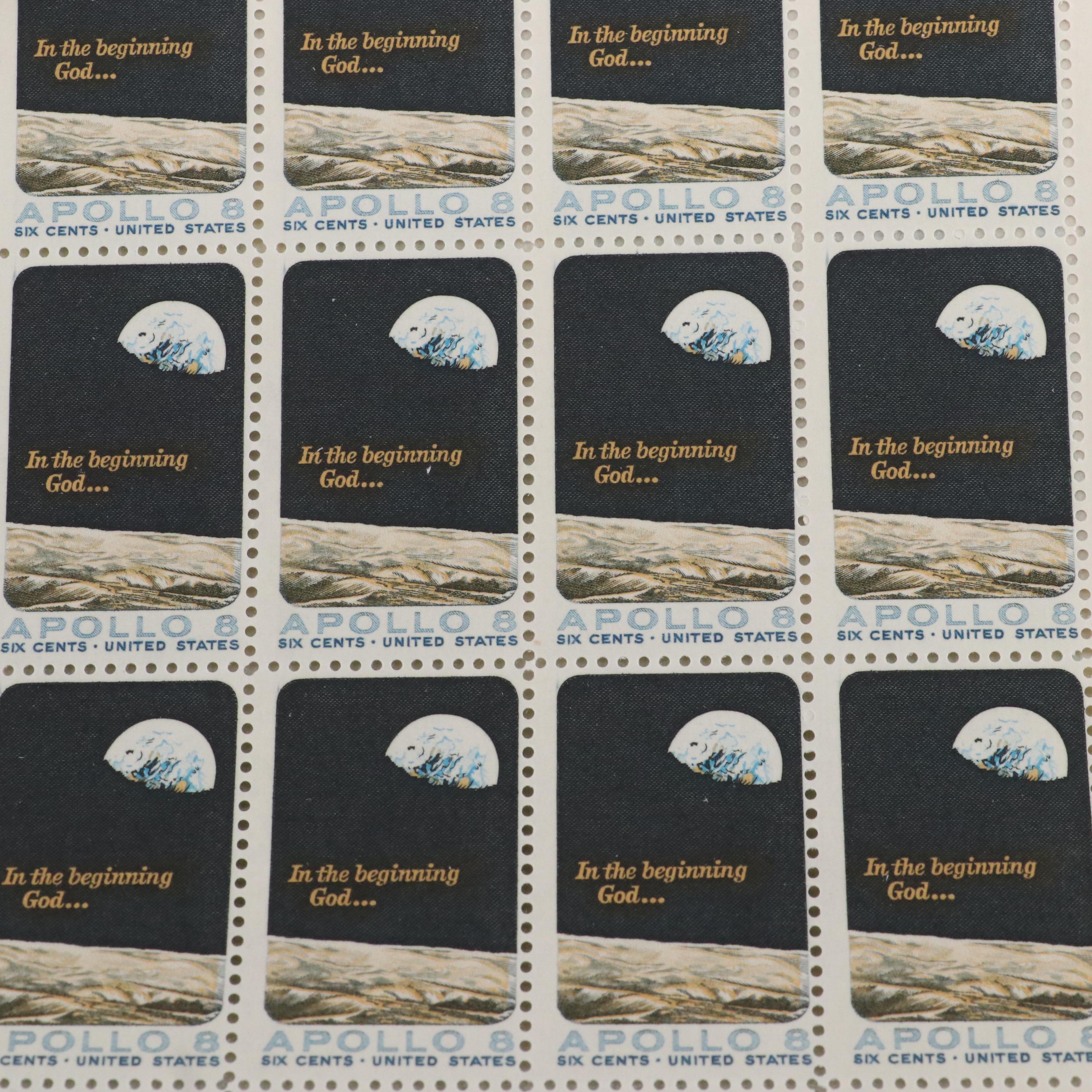 Three Folders of Vintage Mint Condition U.S. Postage Stamp Sheets