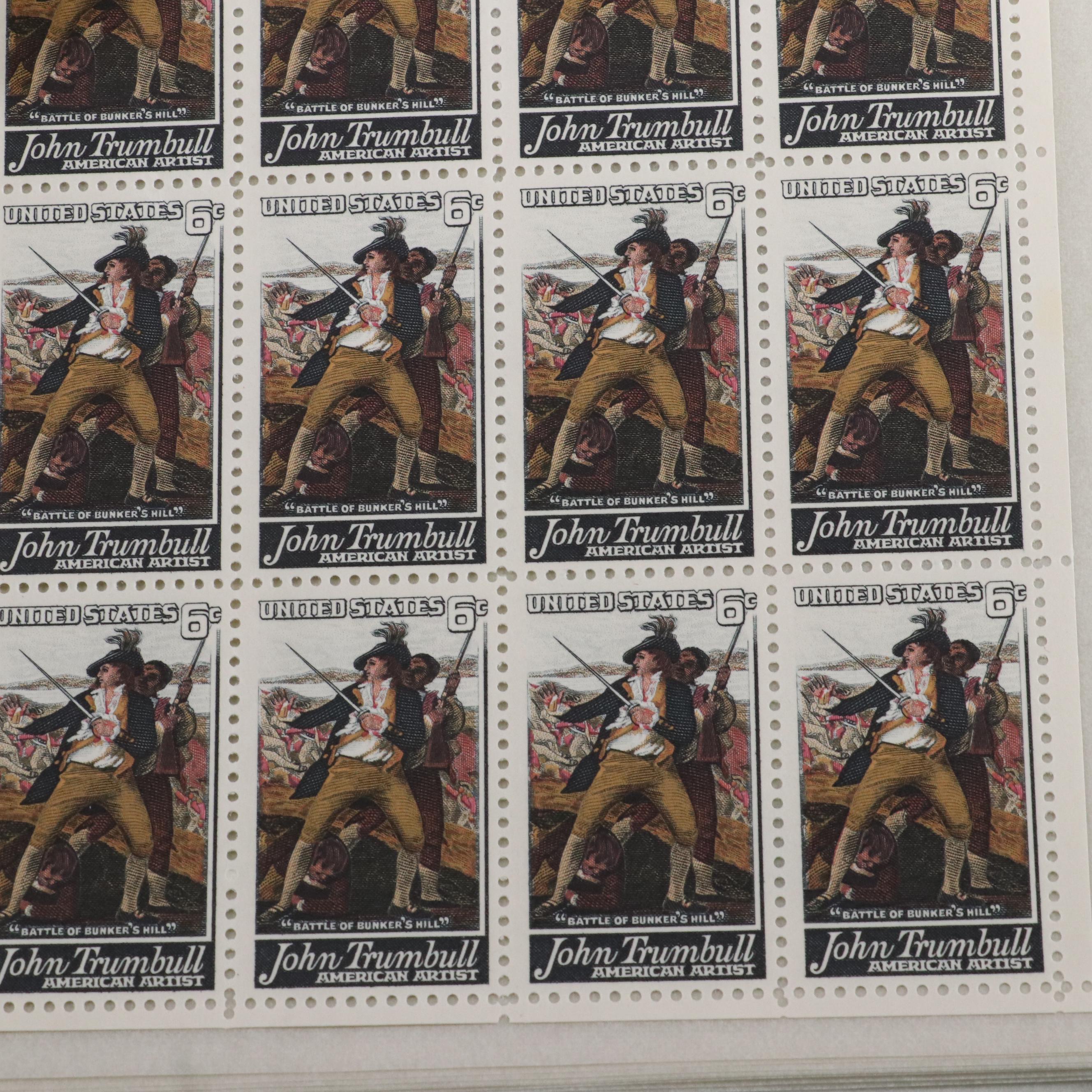 Three Folders of Vintage Mint Condition U.S. Postage Stamp Sheets