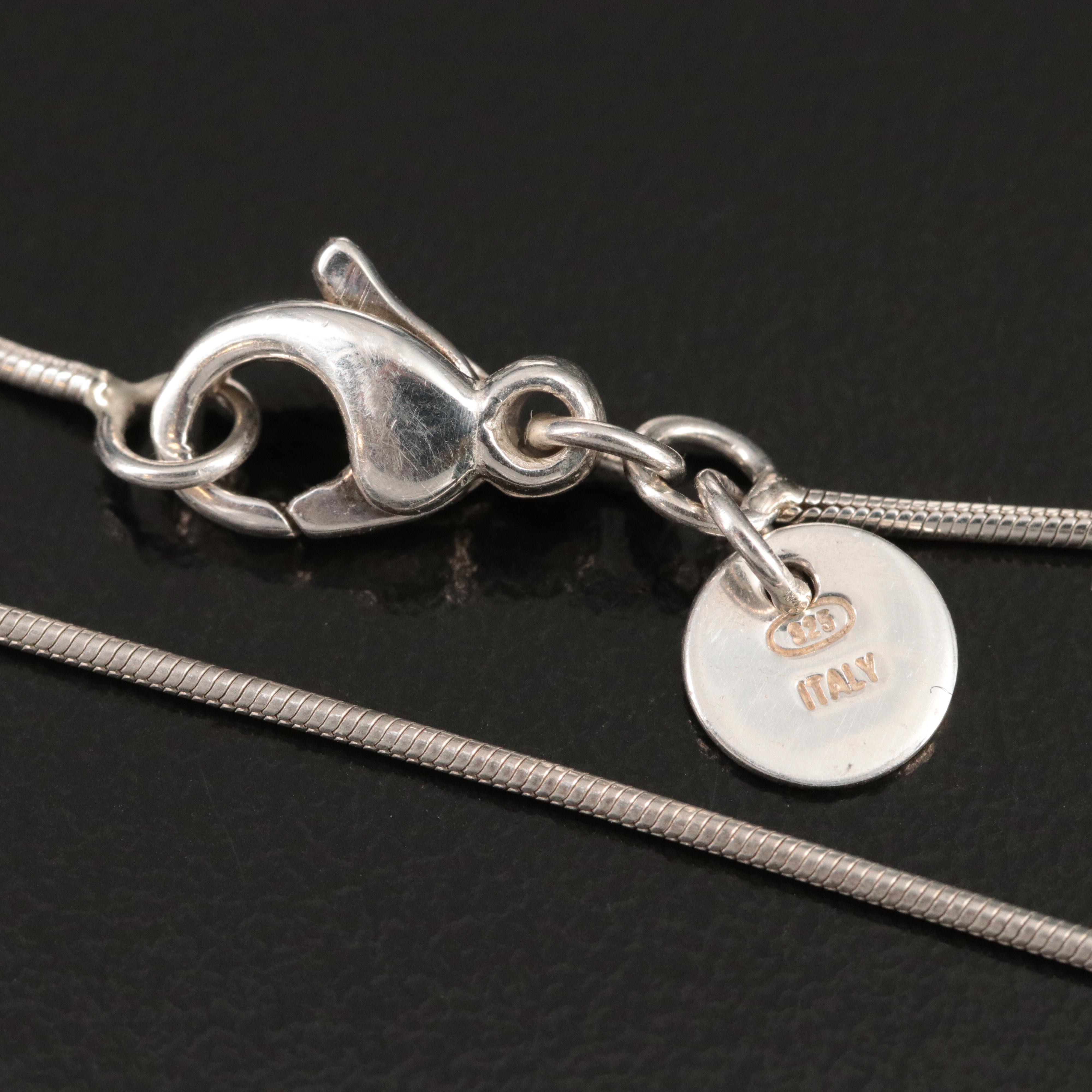 Tiffany & Co. Sterling Flat Heart Necklace