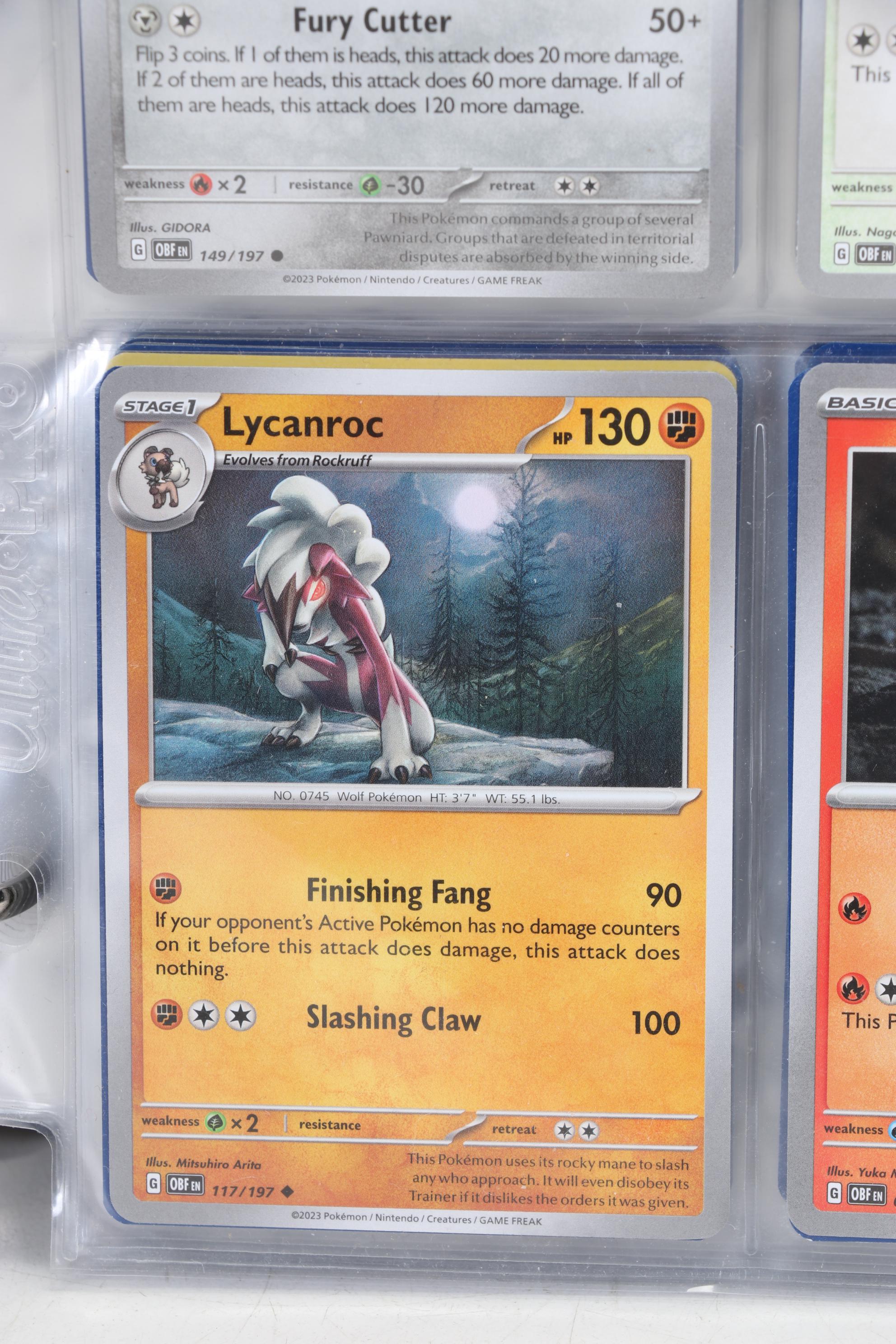 Pokémon Card Collection Featuring Holo Cards