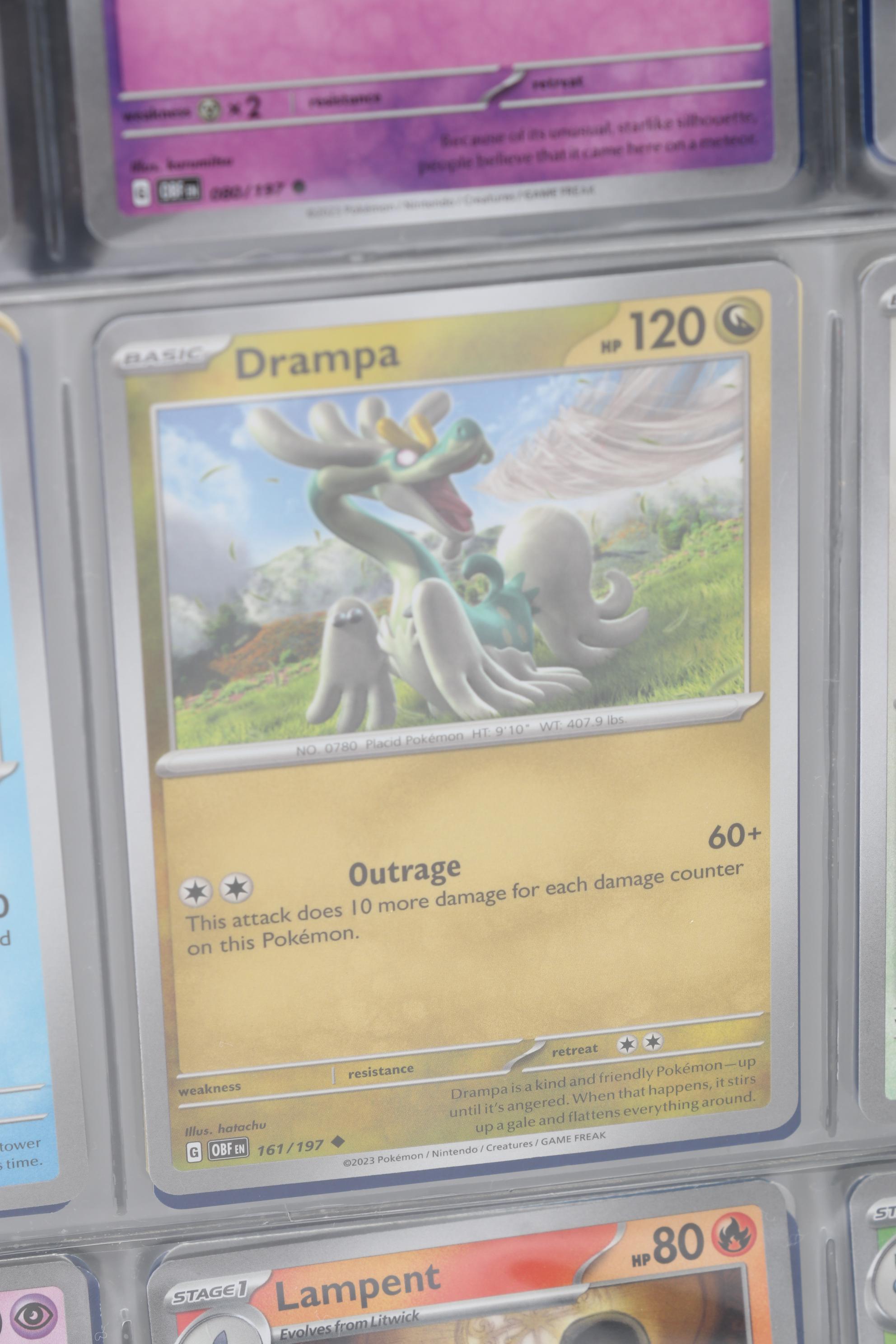 Pokémon Card Collection Featuring Holo Cards