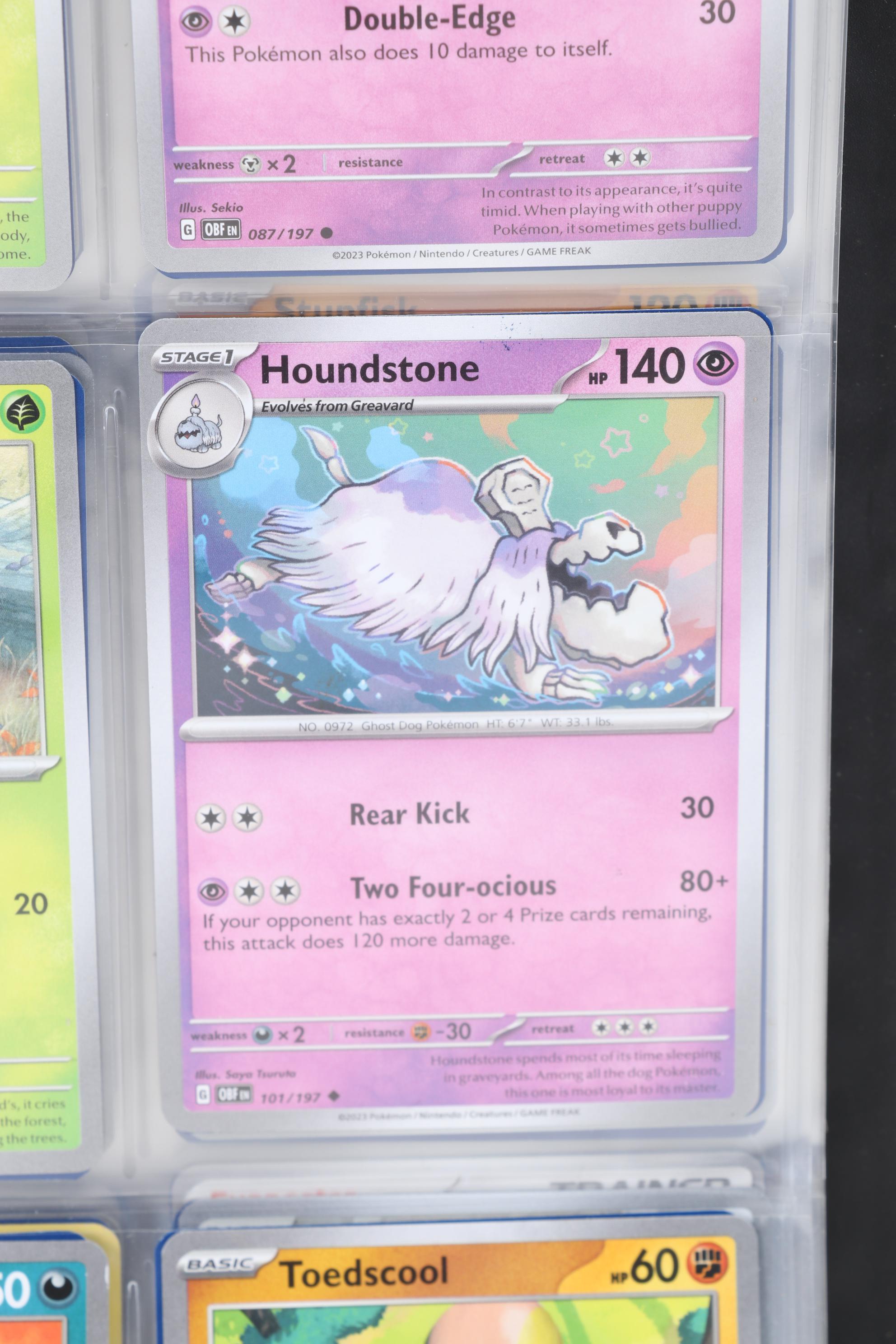 Pokémon Card Collection Featuring Holo Cards