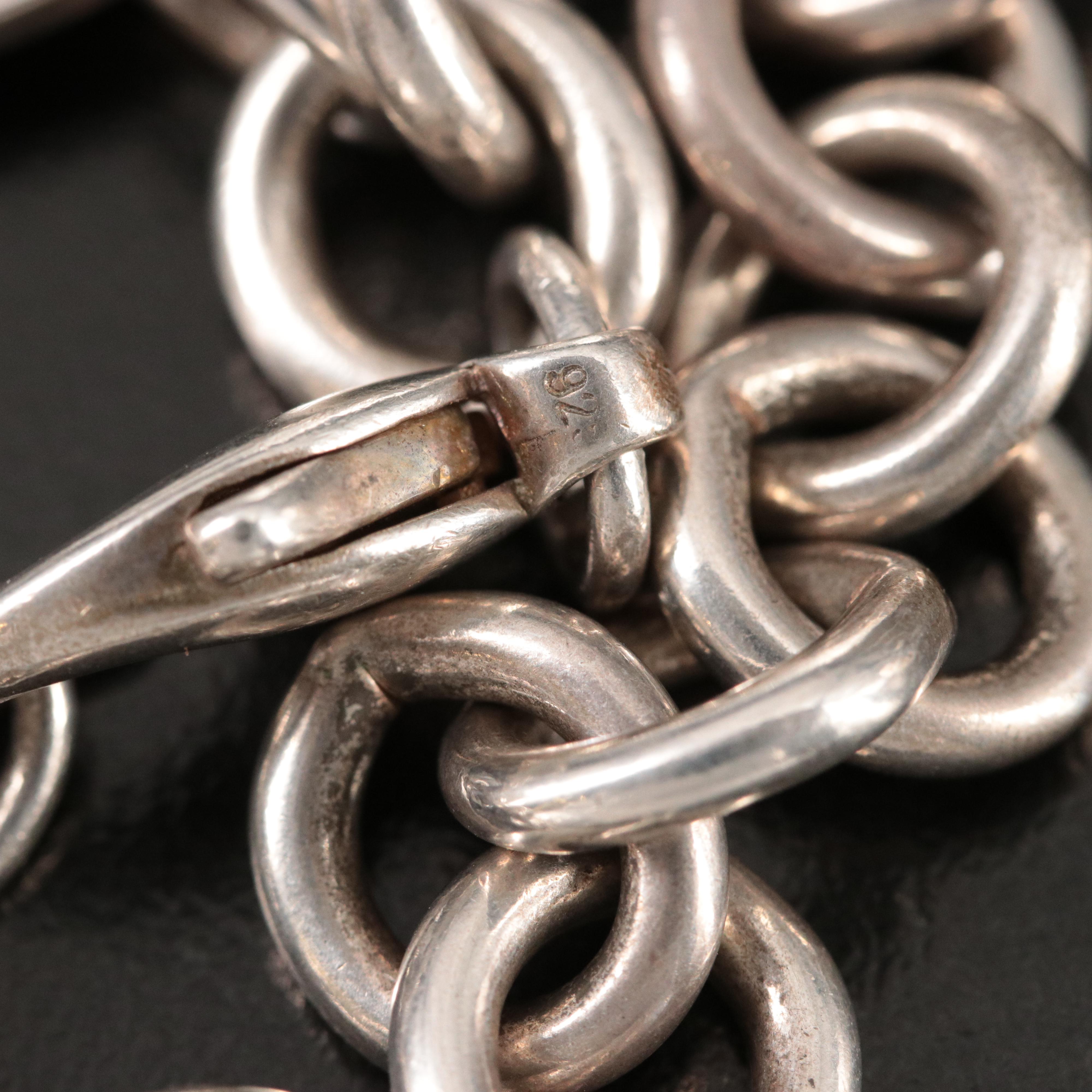 Tiffany & Co. Sterling Return to Tiffany Round Tag Charm Bracelet