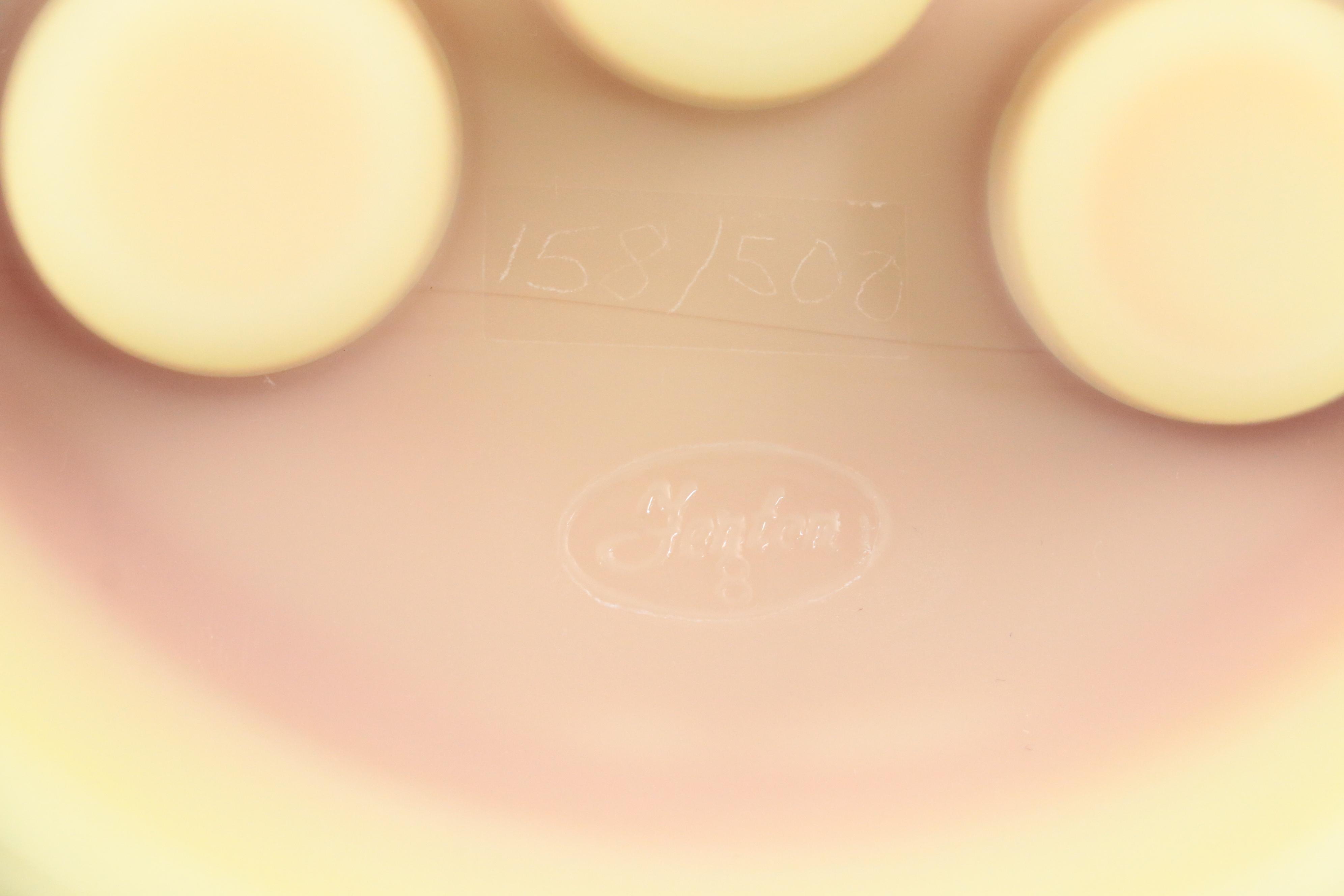 Fenton Burmese Limited Edition Satin Custard Glass Epergne, Late 20th C.