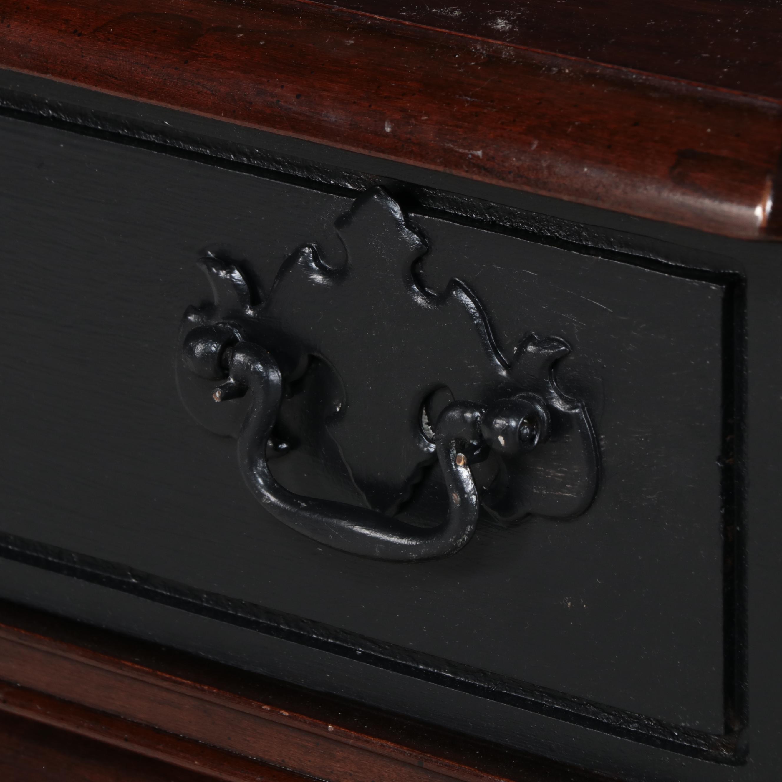 Queen Anne Style Cherrywood Hall Table with Wall Mirror, Incl. Mersman/Waldron