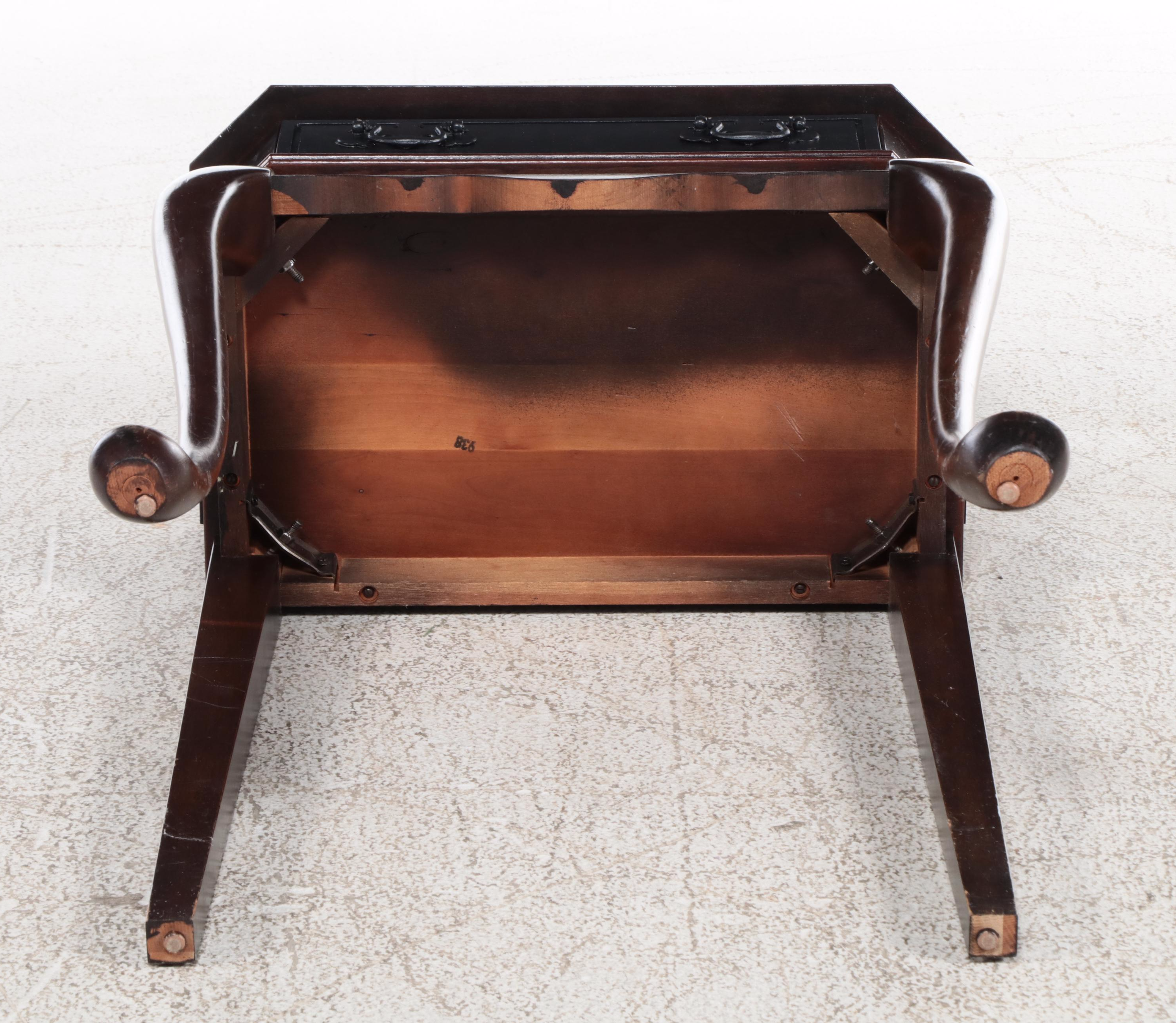 Queen Anne Style Cherrywood Hall Table with Wall Mirror, Incl. Mersman/Waldron