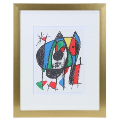 Joan Miró Color Lithograph From "Lithographs II," 1975