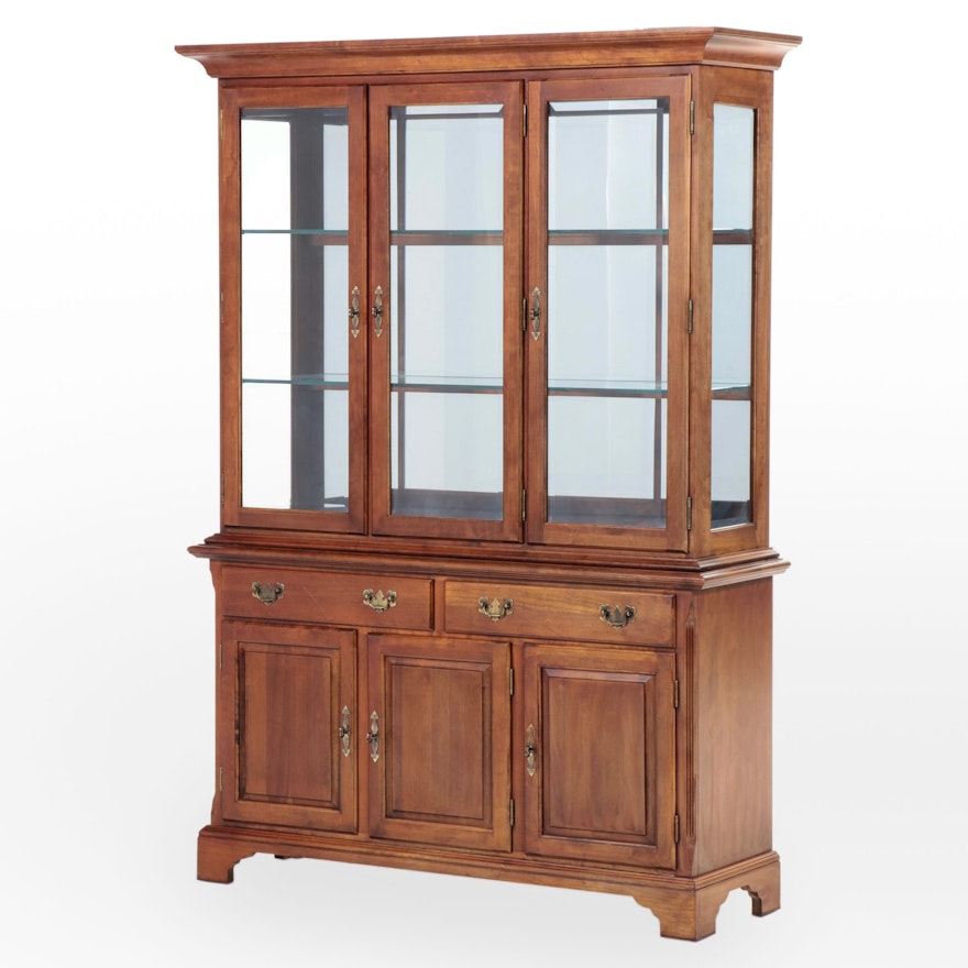 Cresent Furniture Federal Style Cherrywood China Cabinet