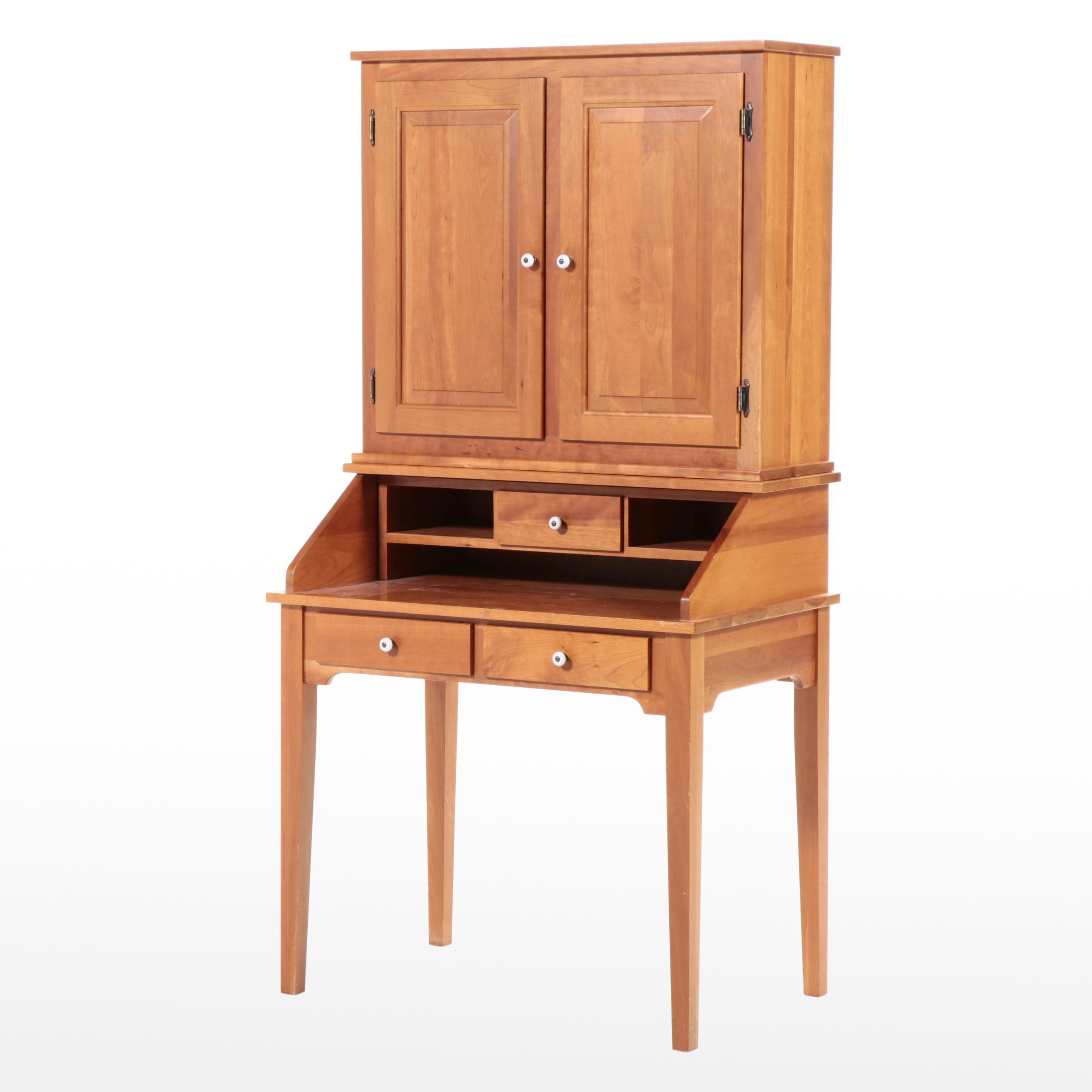 Shaker Style Cherry Finish Secretary Desk