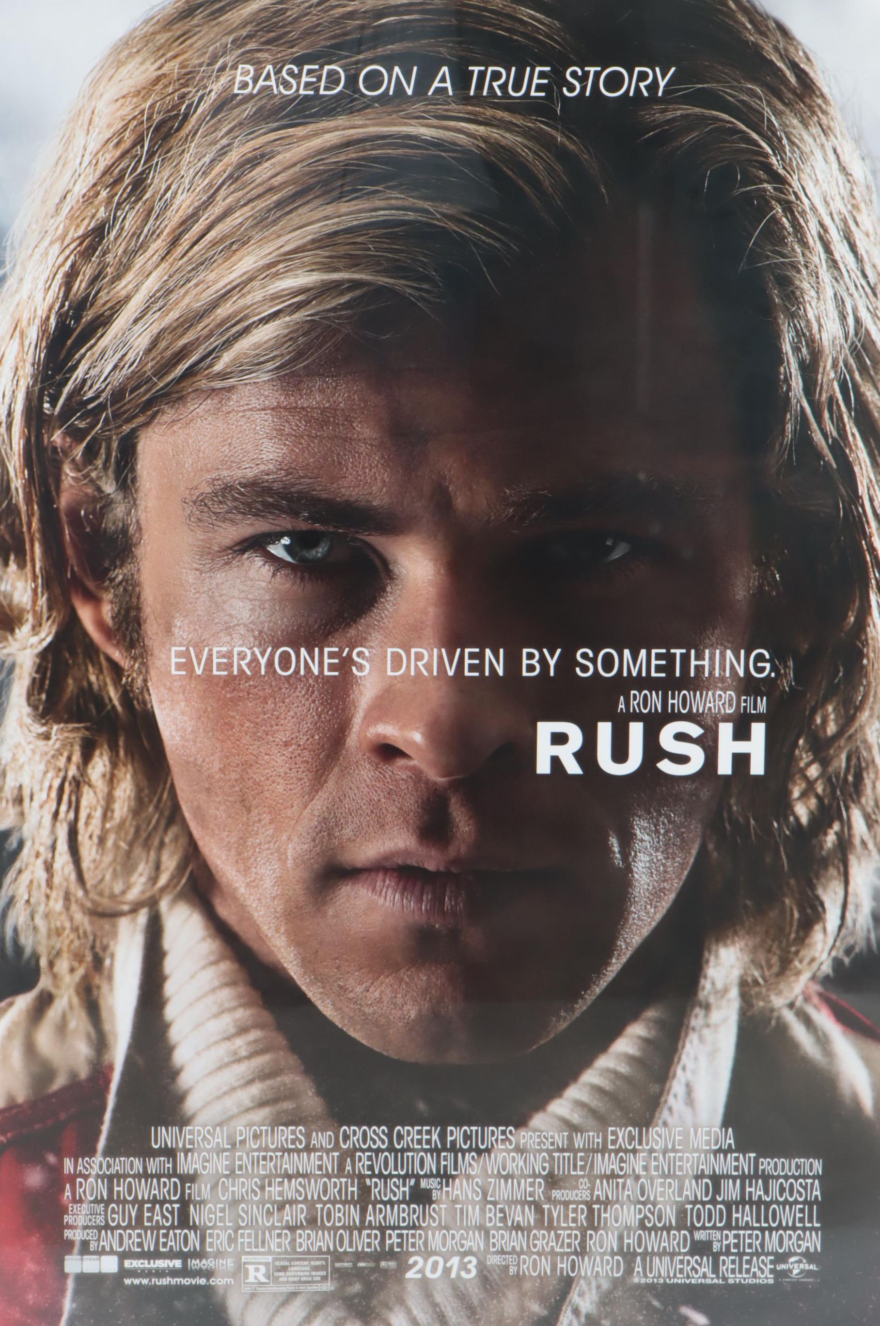 "Rush" Movie Poster Featuring Chris Hemsworth, 2013