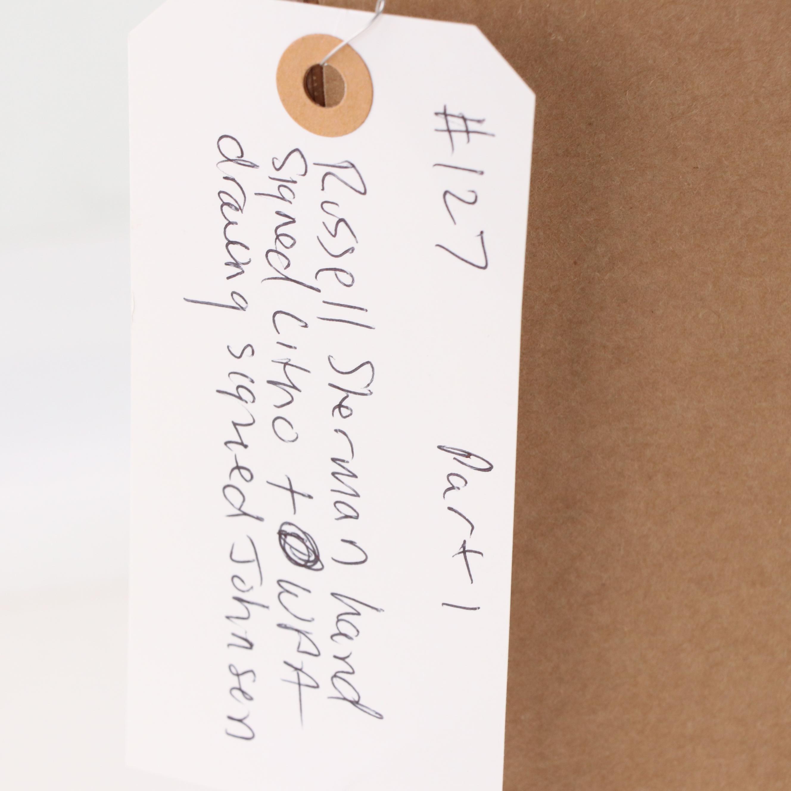 Russell Sherman Wildlife Lithograph and WPA Style Cityscape Drawing