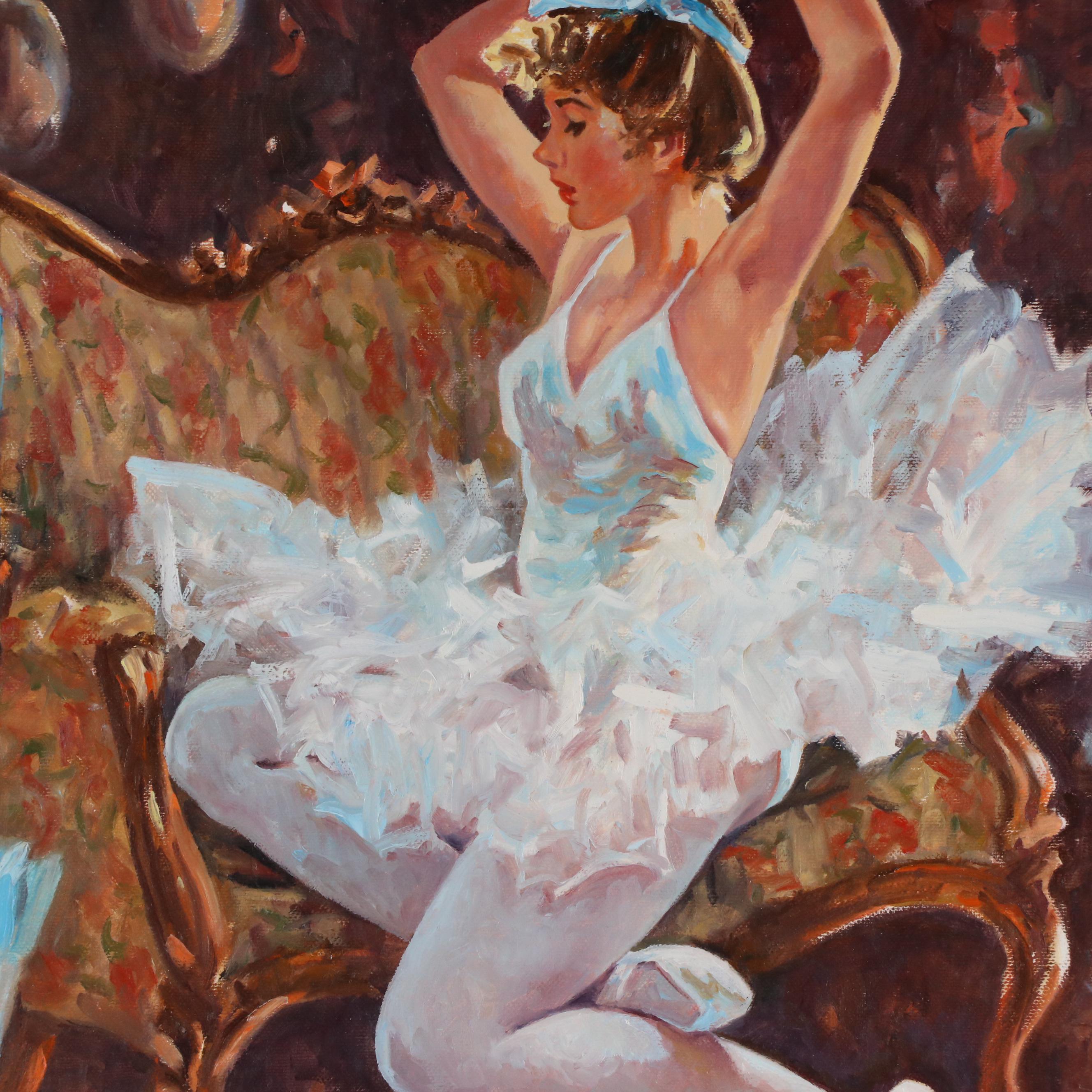 Robert Sarsony Oil Painting of Ballet Dancer