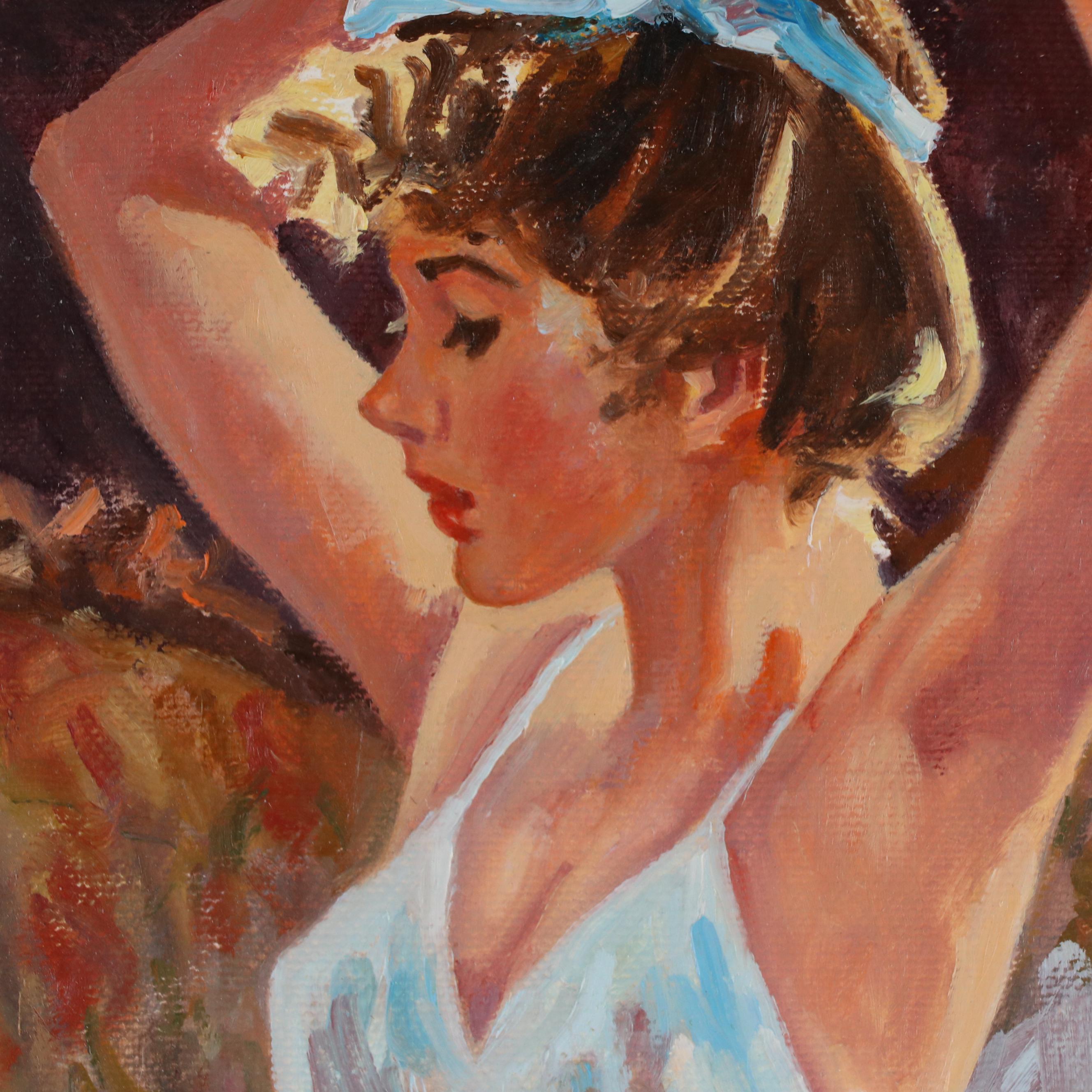 Robert Sarsony Oil Painting of Ballet Dancer