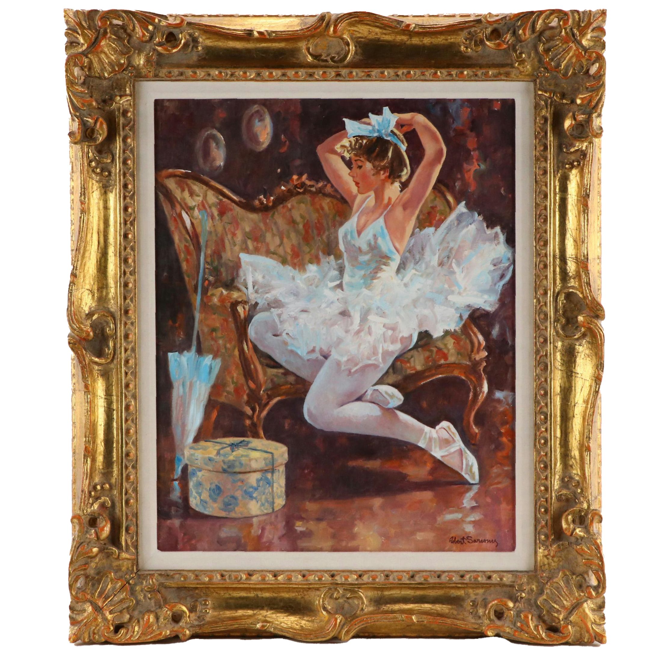Robert Sarsony Oil Painting of Ballet Dancer