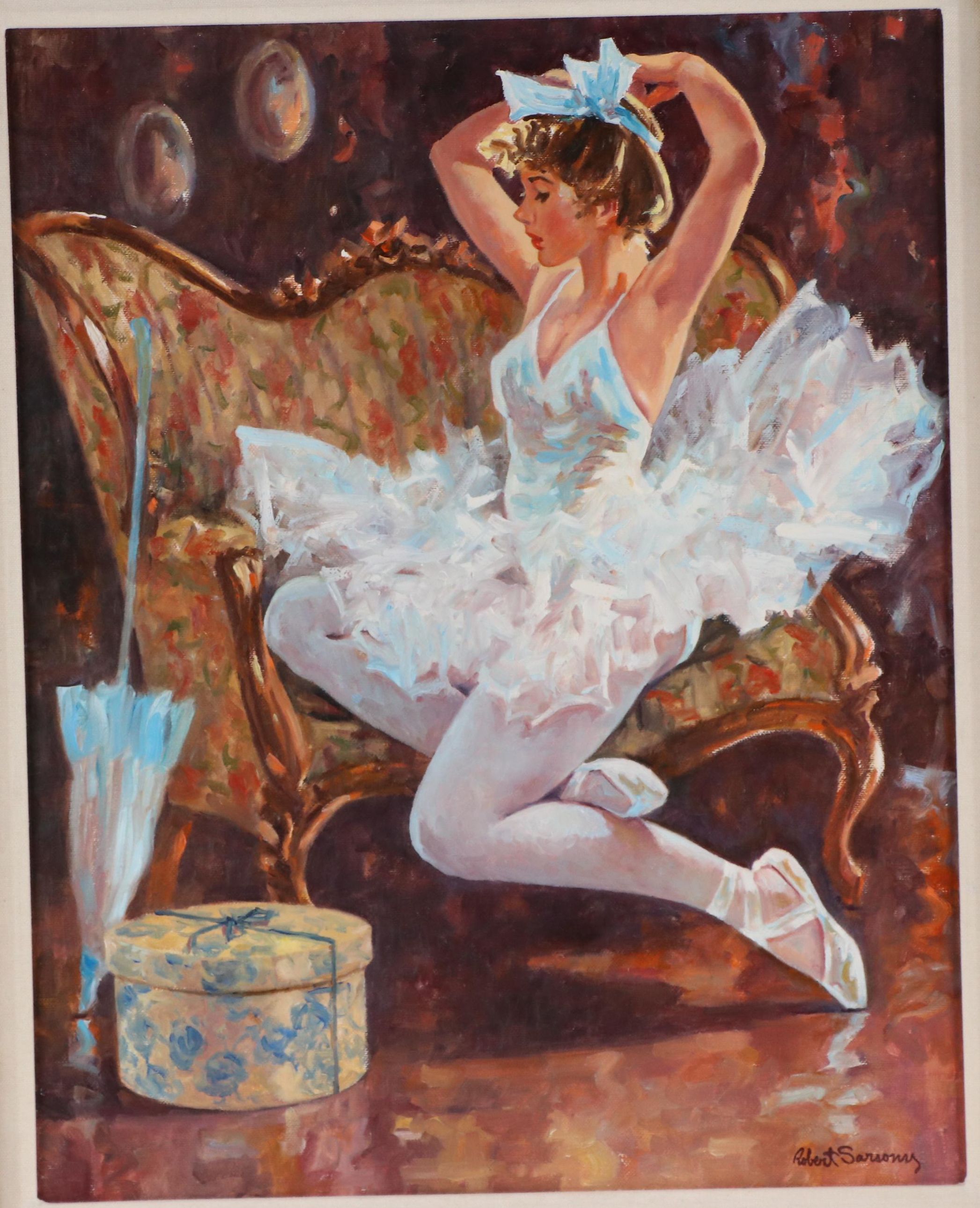 Robert Sarsony Oil Painting of Ballet Dancer