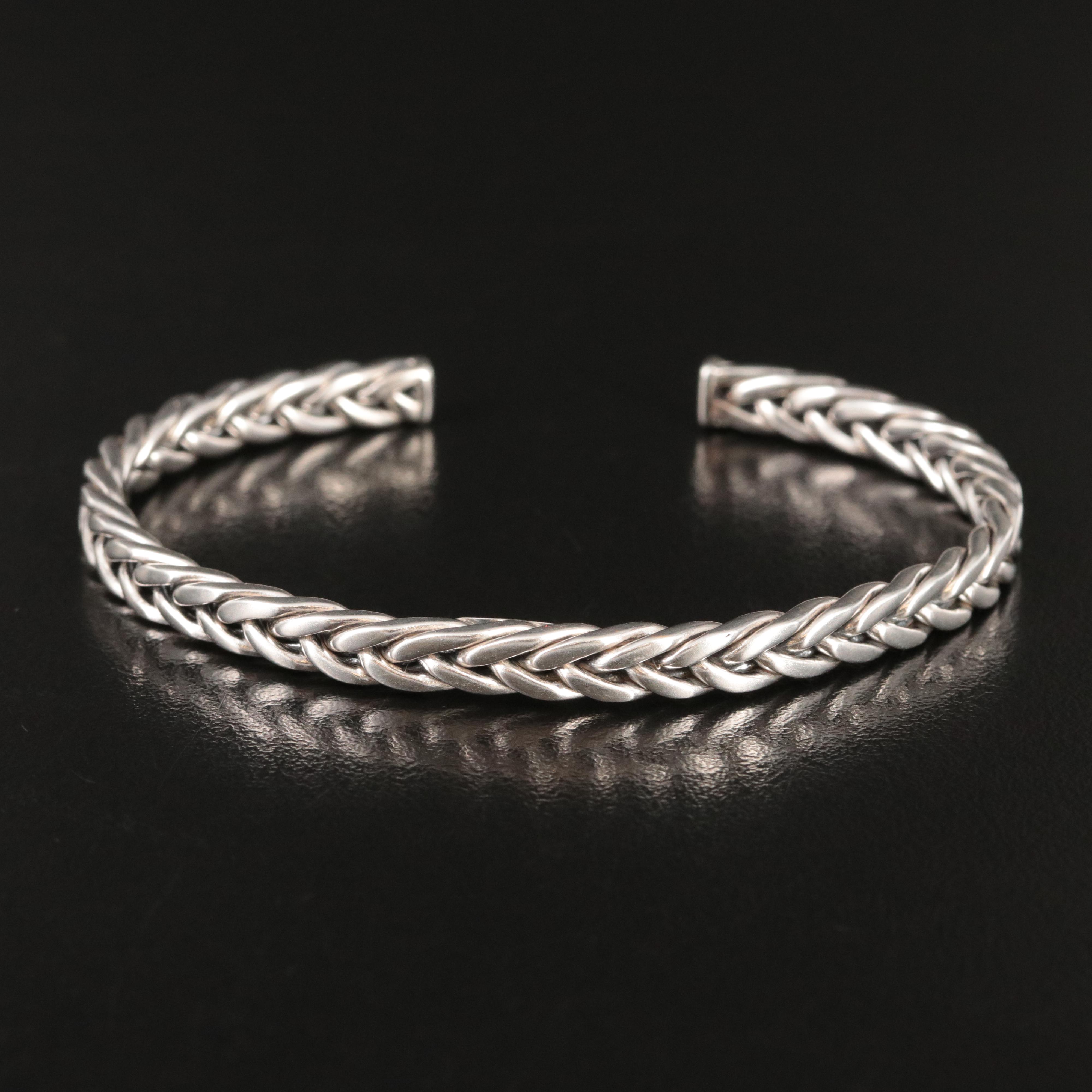 John Hardy Sterling Braided Cuff Bracelet