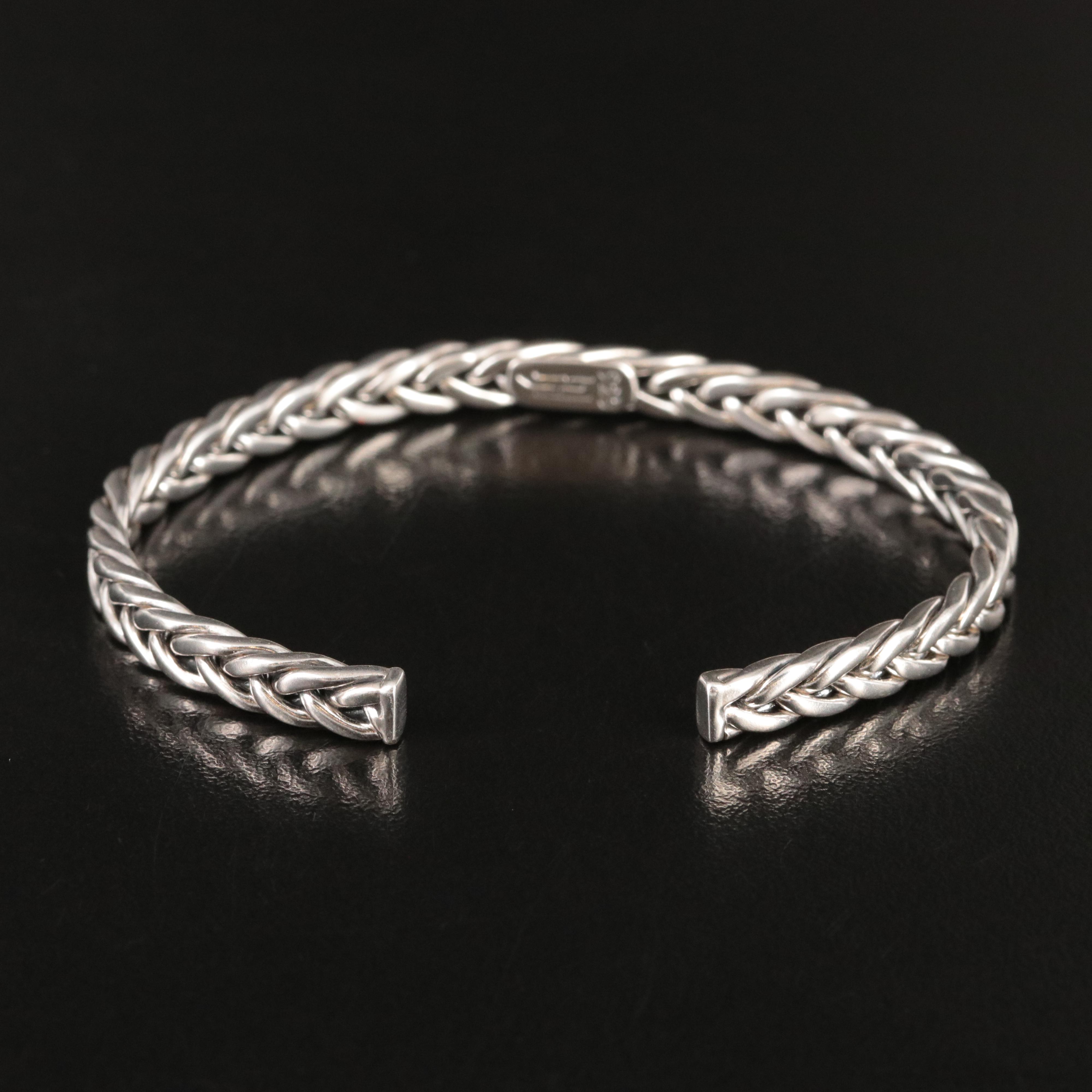 John Hardy Sterling Braided Cuff Bracelet