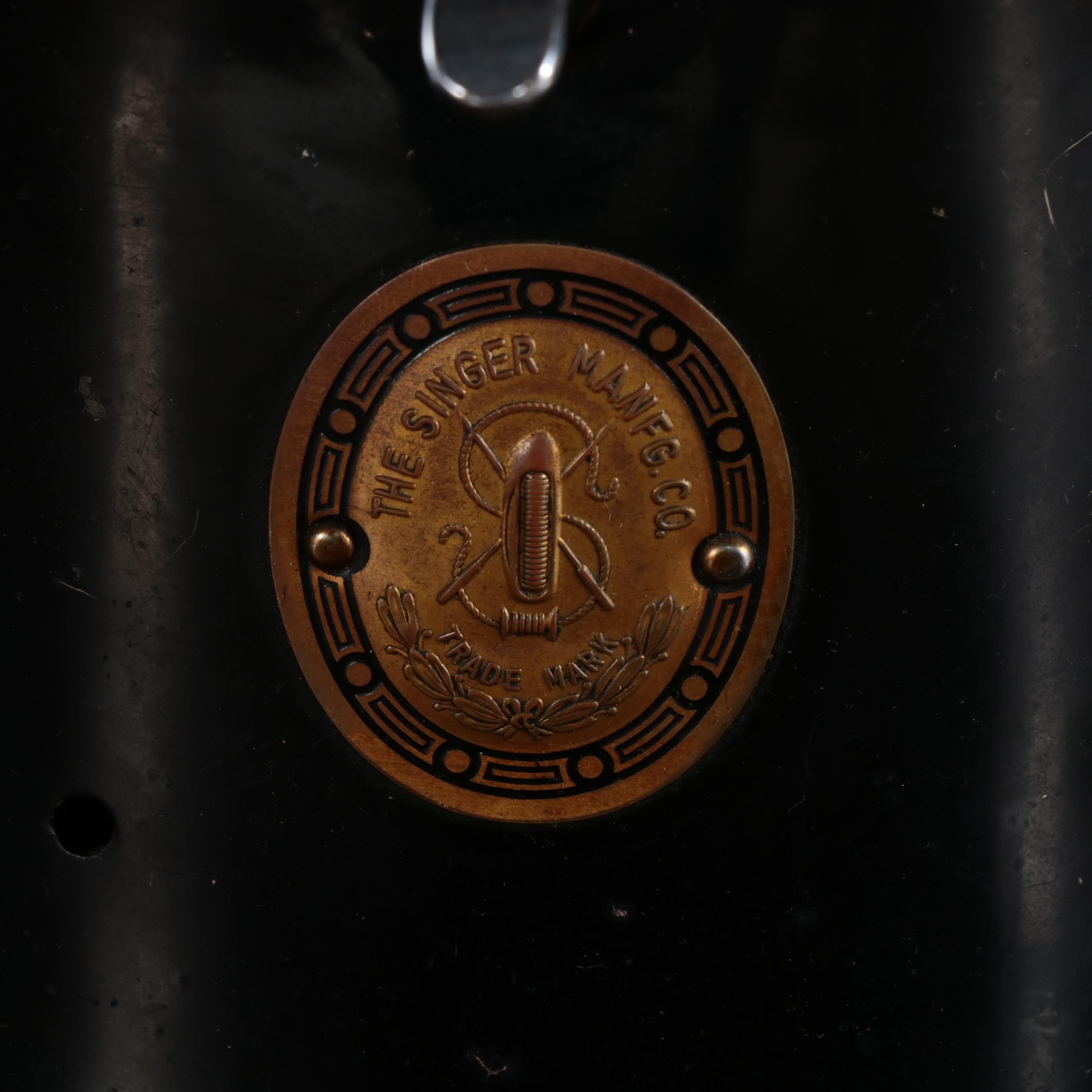 Singer Sewing Machine Model 201 with Wooden Sewing Table, 1952