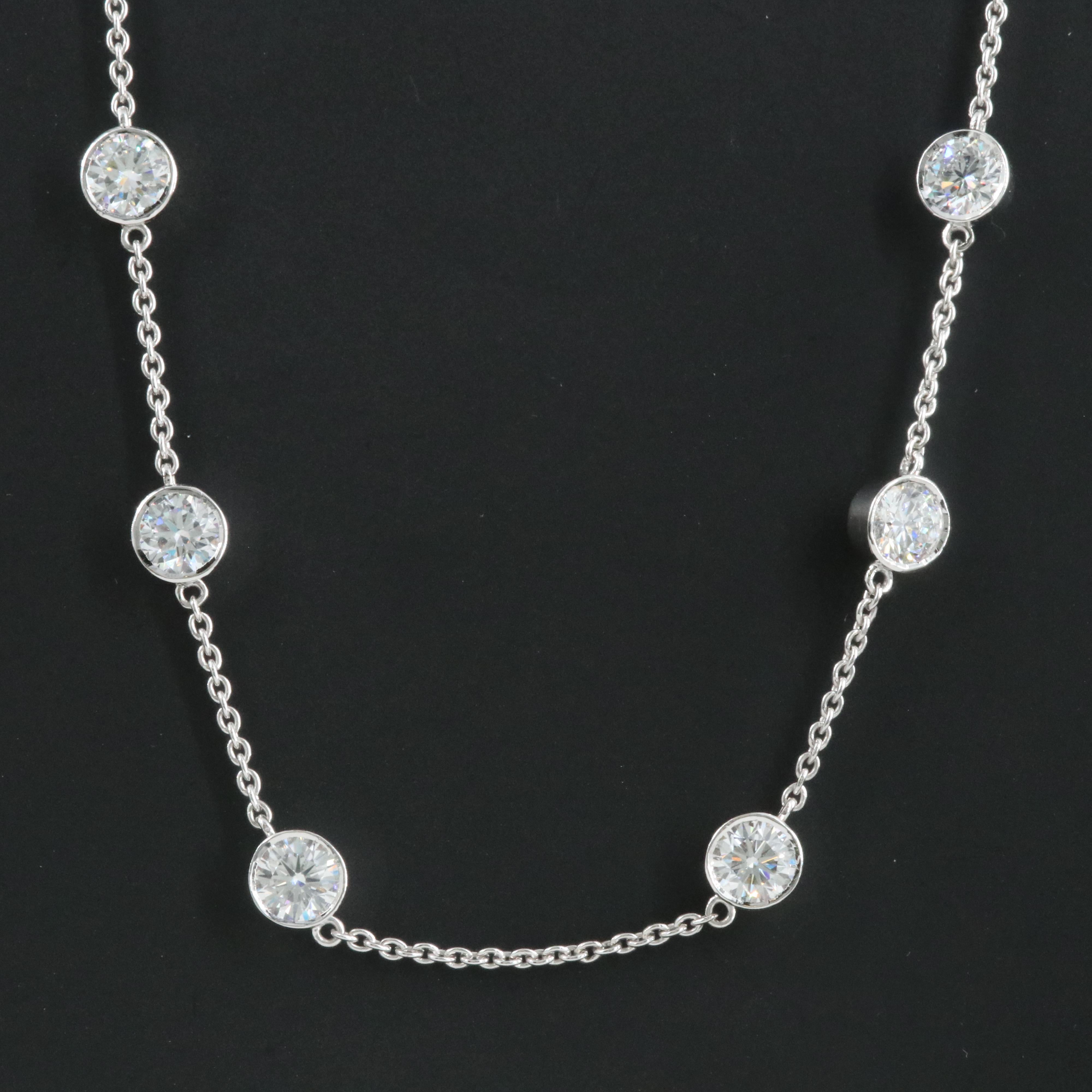 14K 10.50 CTW Lab Grown Diamond Station Necklace