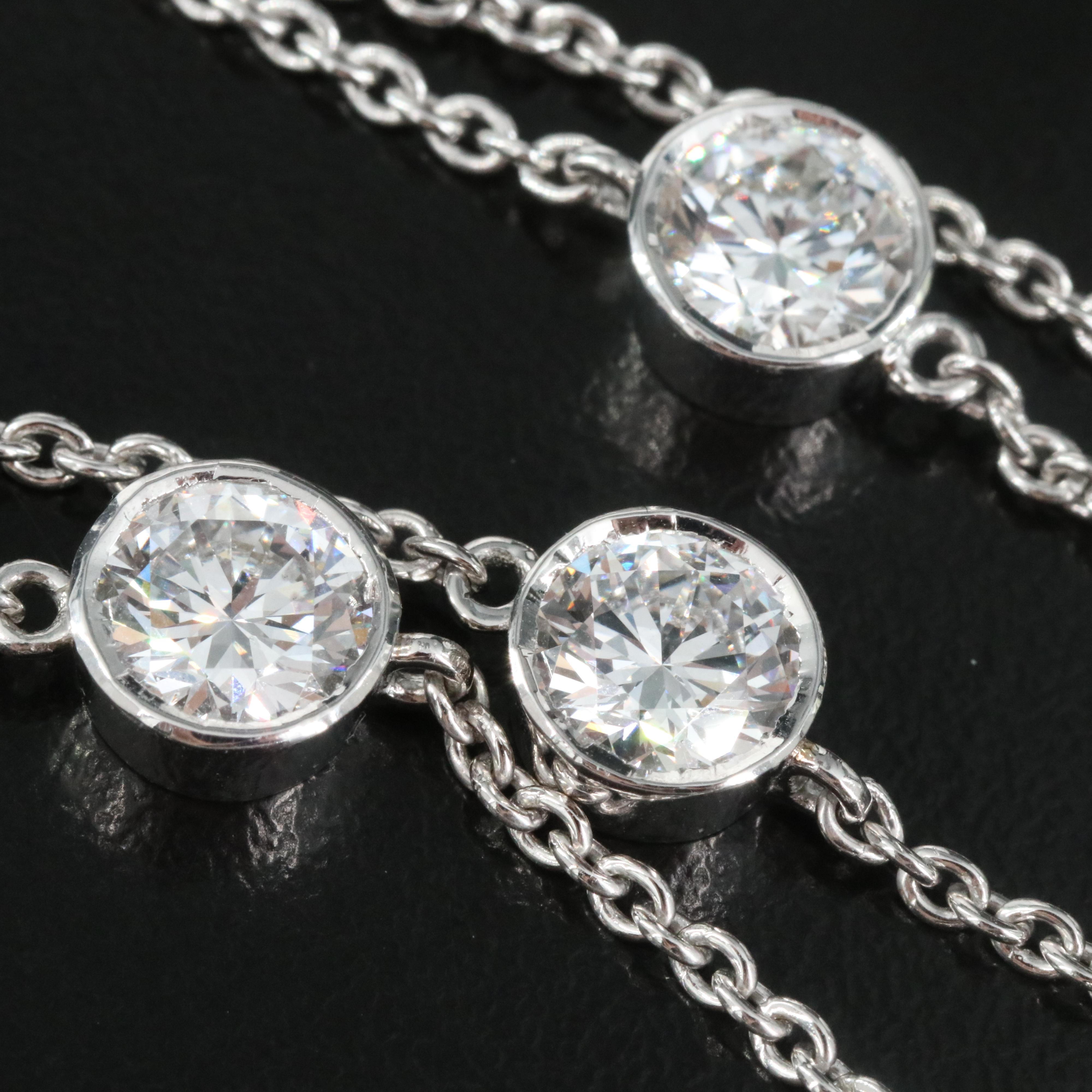 14K 10.50 CTW Lab Grown Diamond Station Necklace