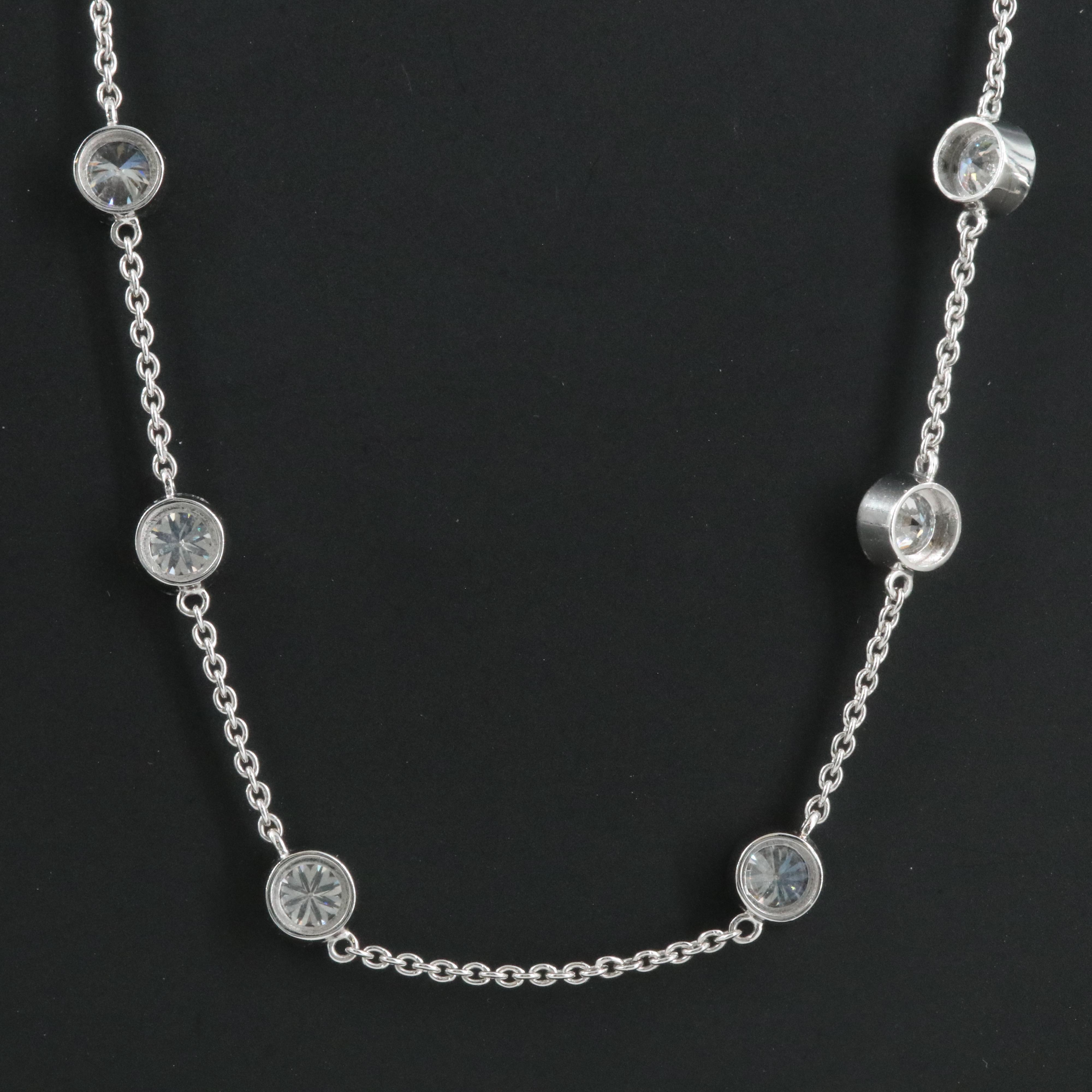 14K 10.50 CTW Lab Grown Diamond Station Necklace