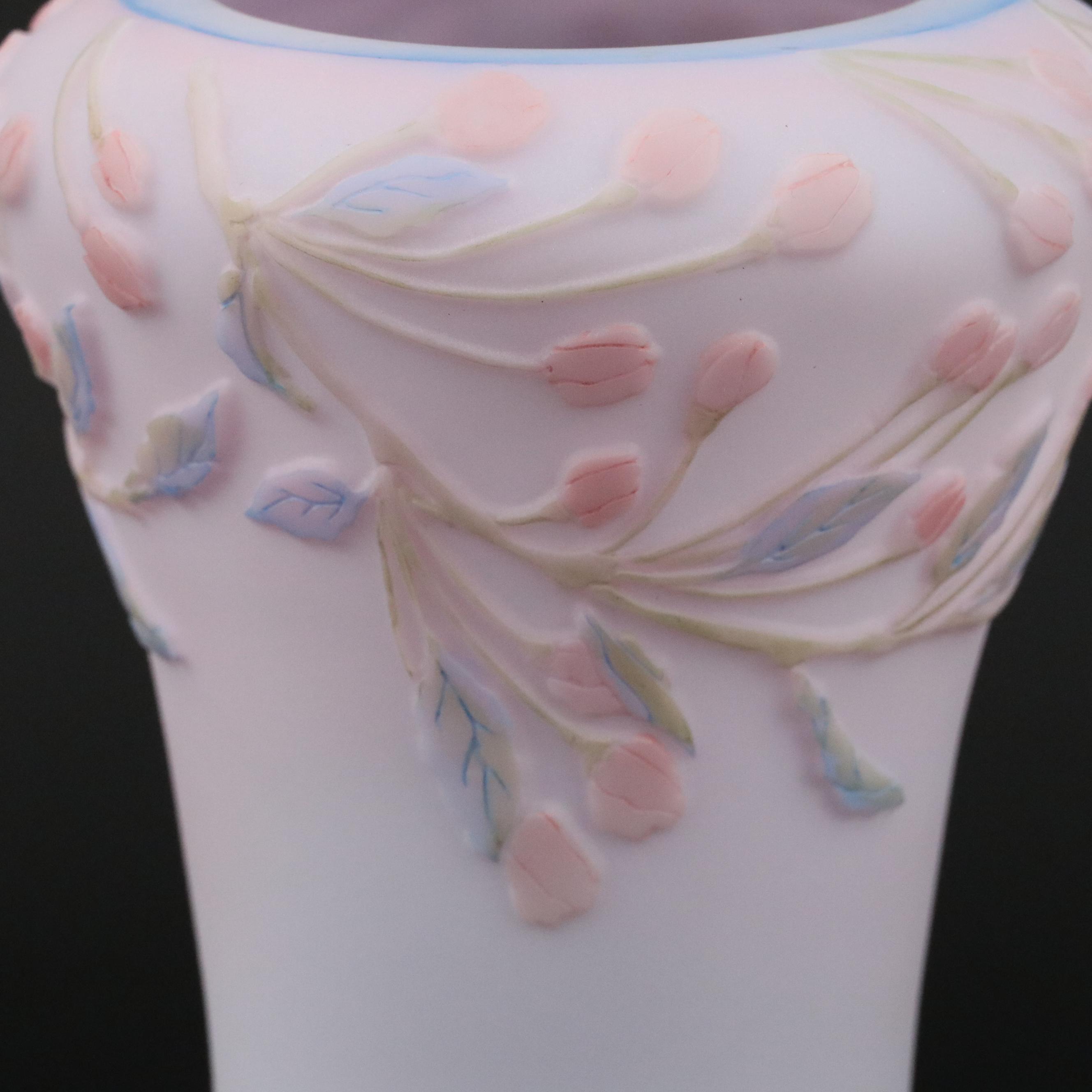 Kelsey Murphy for Fenton Hand-Painted Glass Vase, 2007