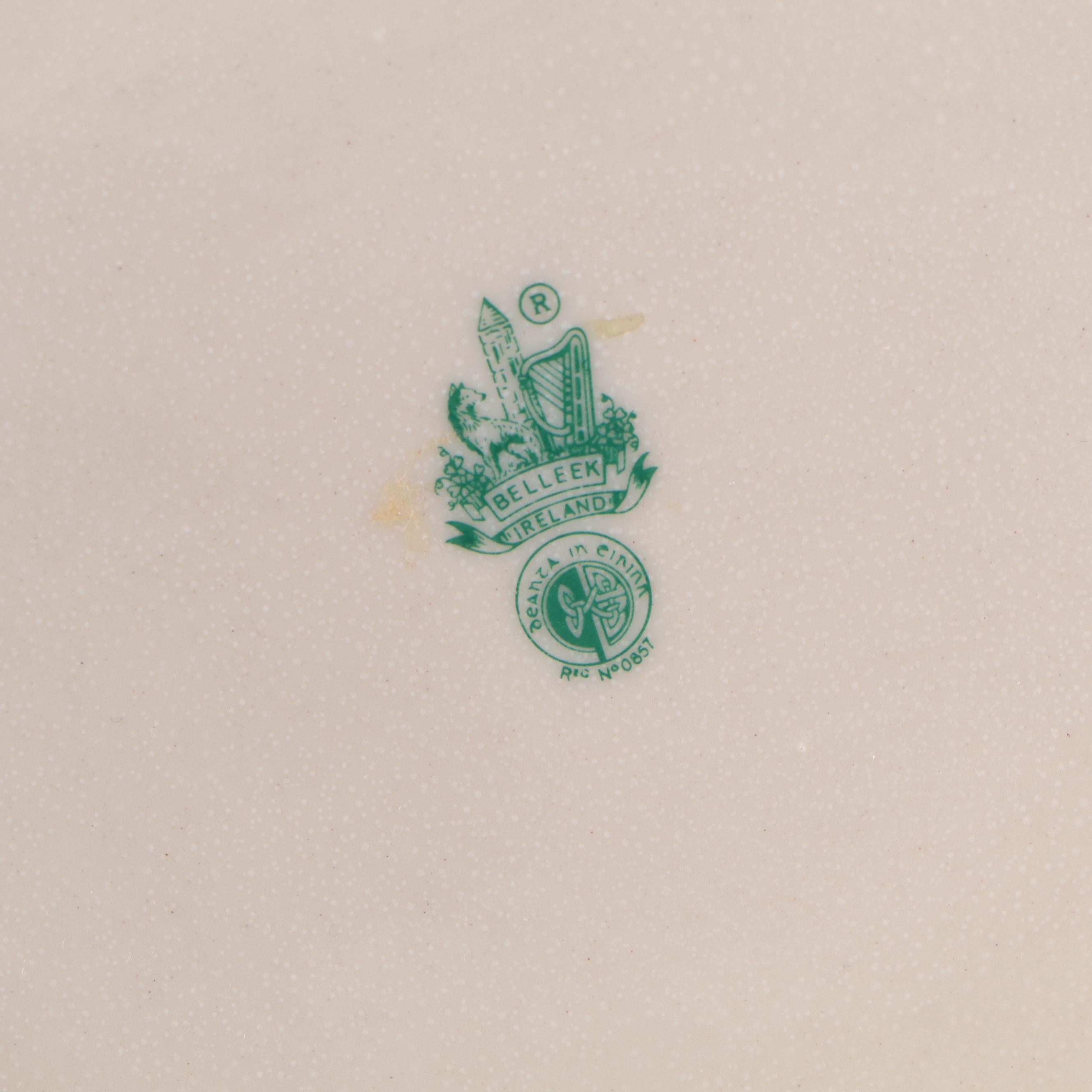 Belleek New Shell Yellow Porcelain Teapot, Biscuit Jars, Vases, Bell and More