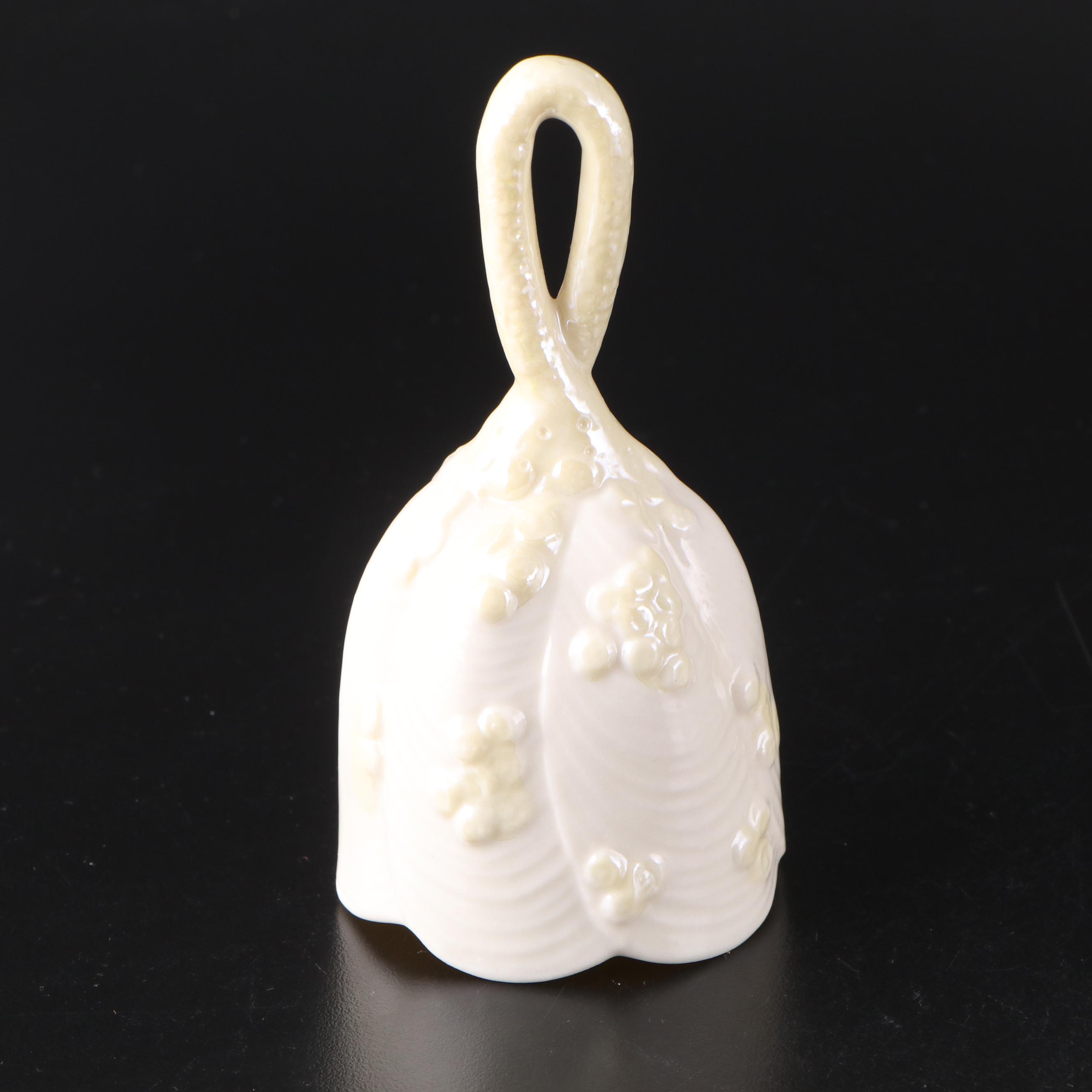 Belleek New Shell Yellow Porcelain Teapot, Biscuit Jars, Vases, Bell and More