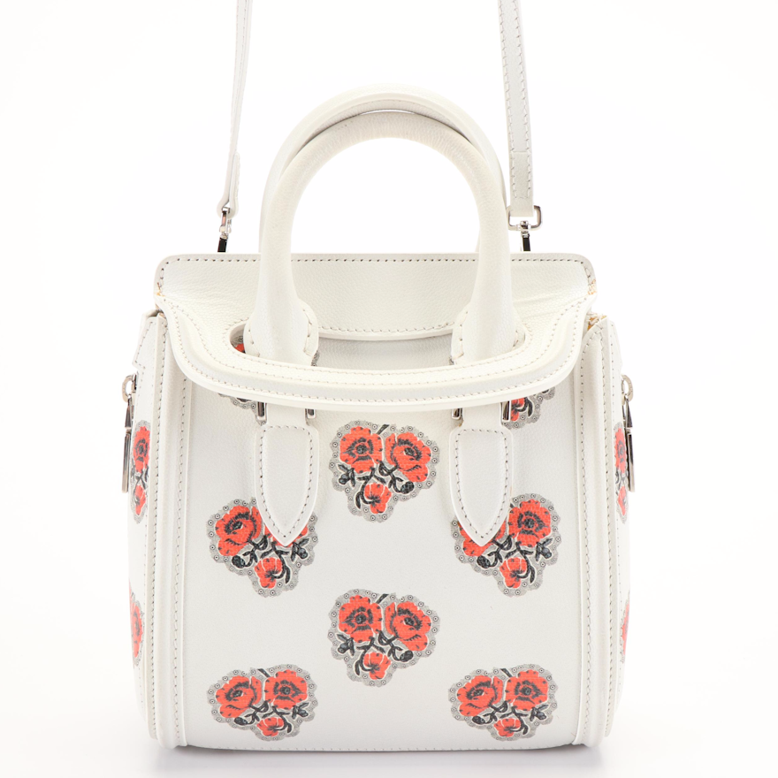 Alexander McQueen Two-Way Handbag in Floral Leather