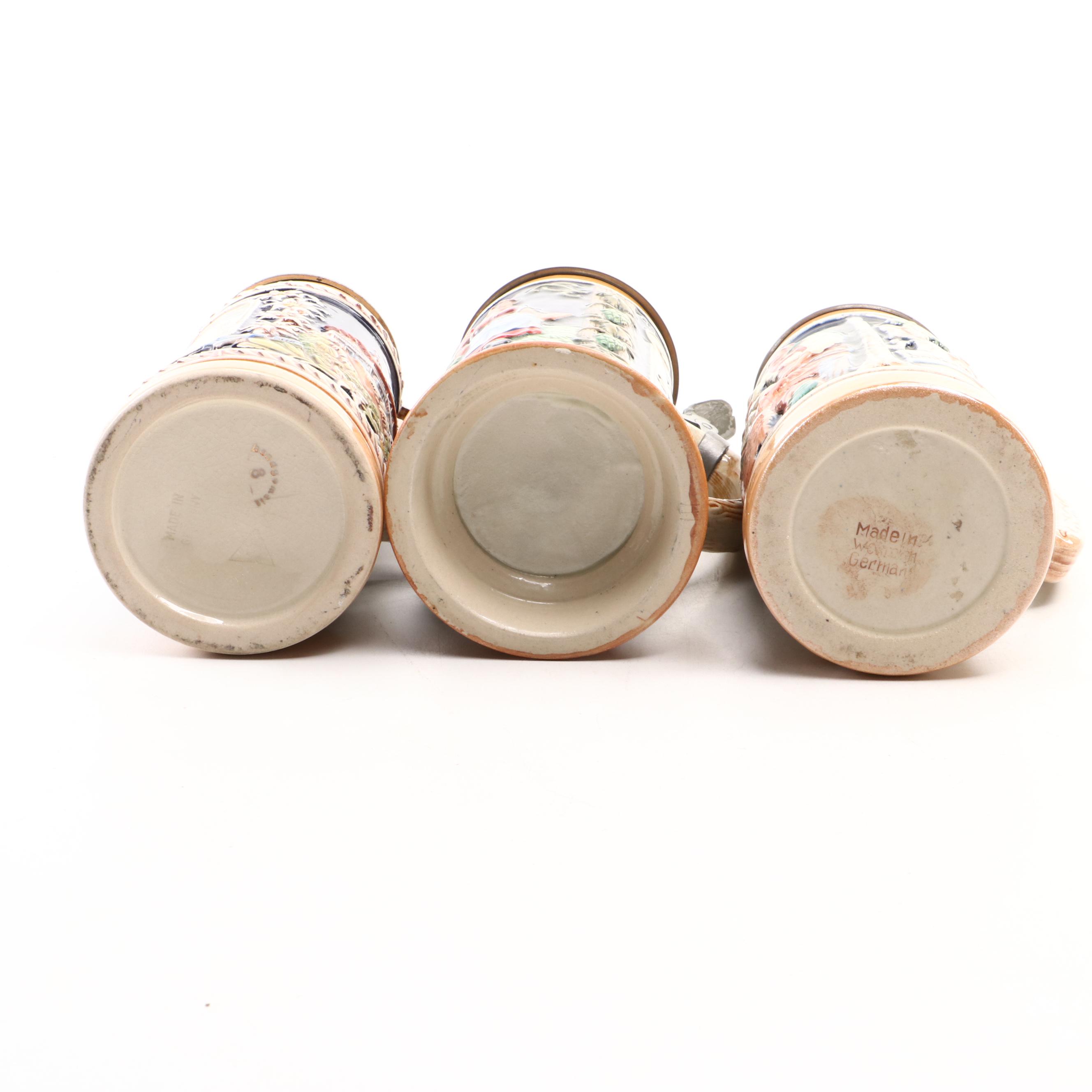 German Ceramic Beer Steins