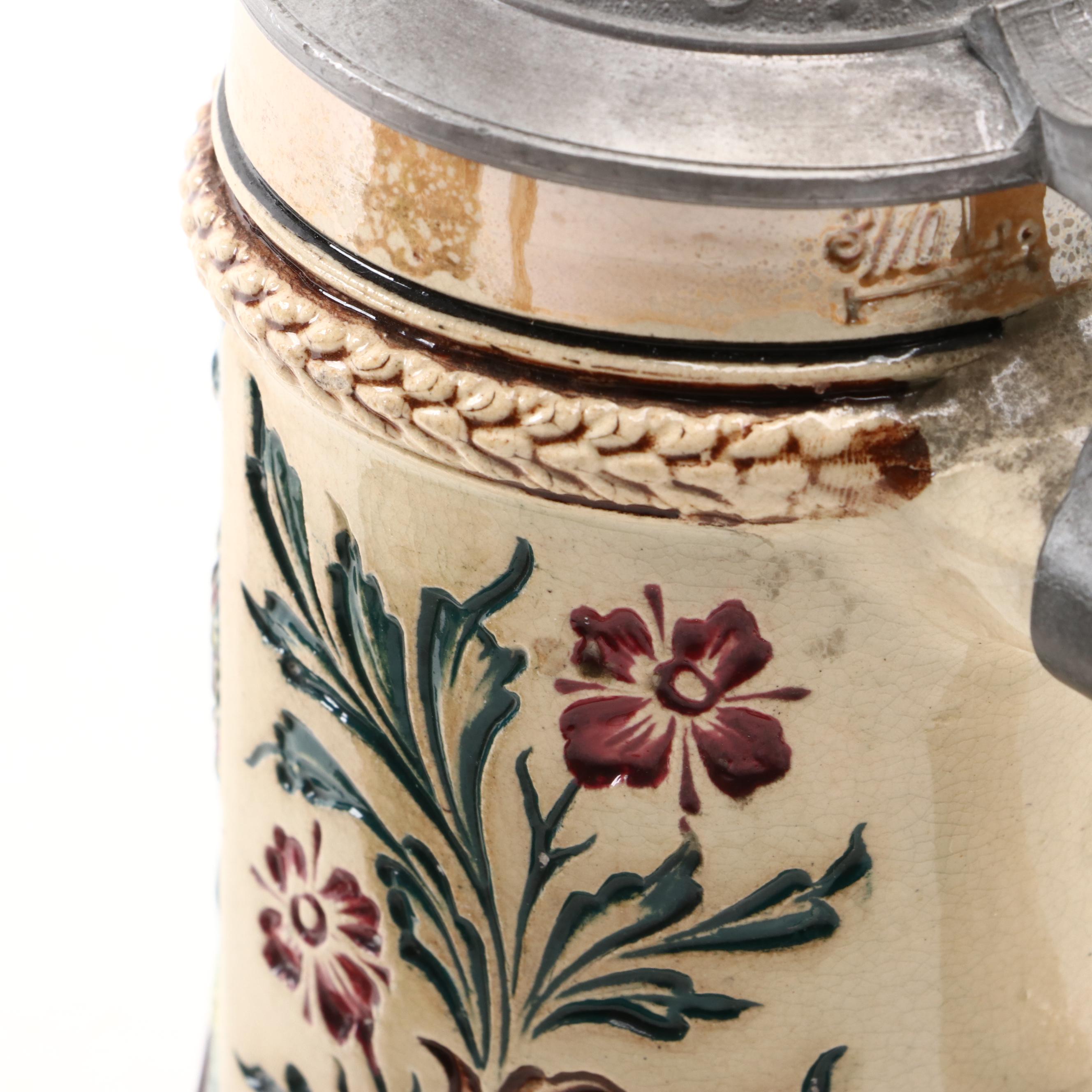 German Ceramic Beer Steins