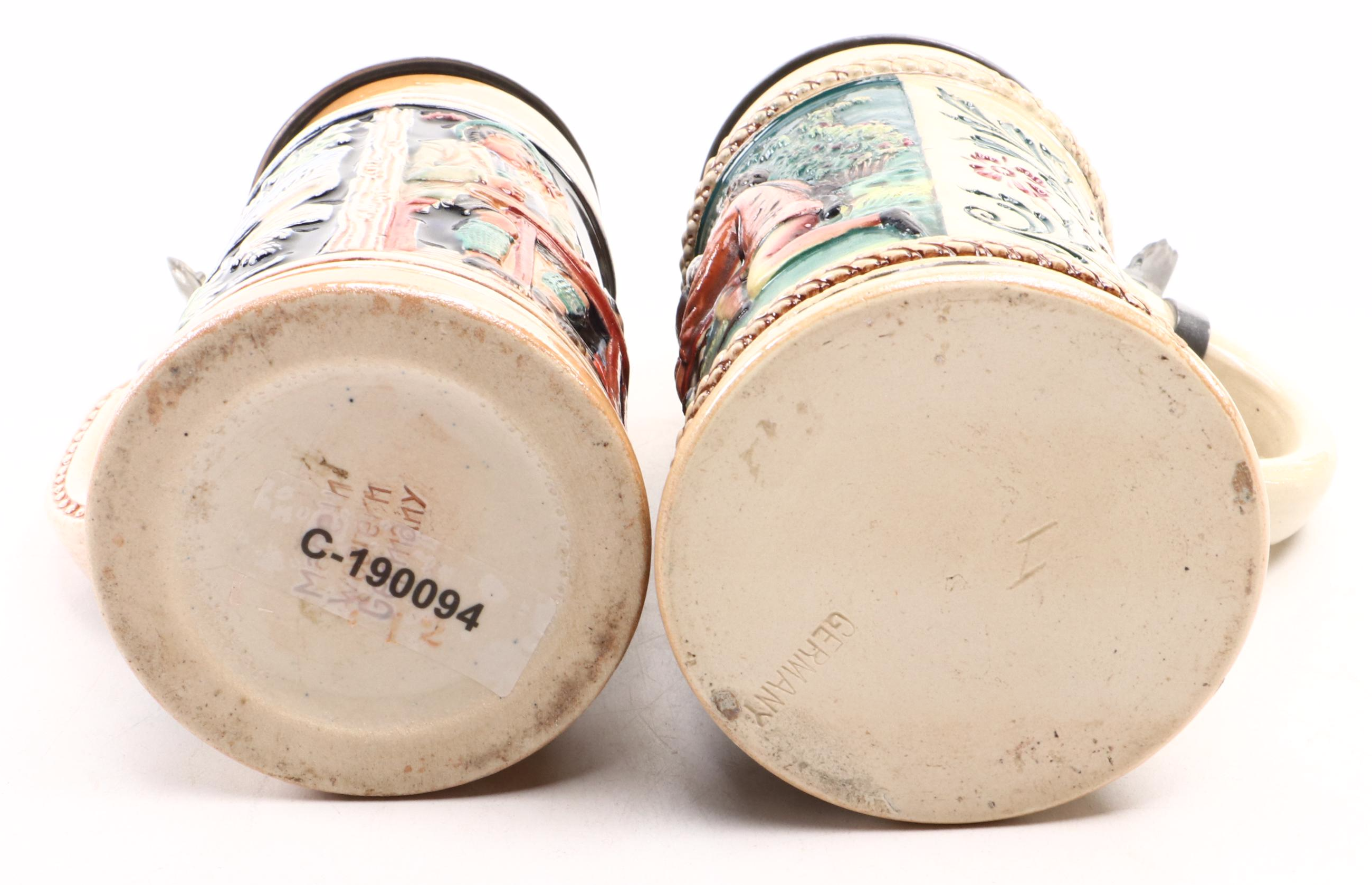 German Ceramic Beer Steins