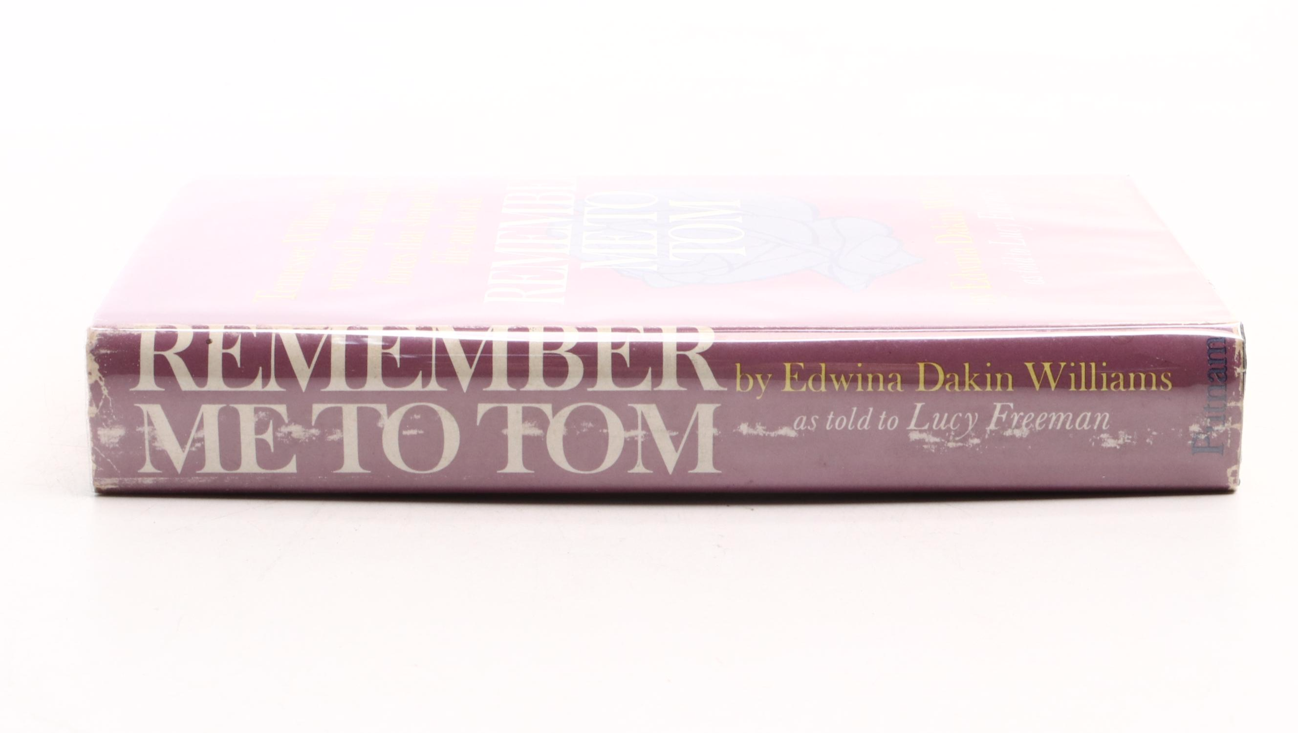 First Edition "Remember Me To Tom" by Edwina Dakin Williams, 1963
