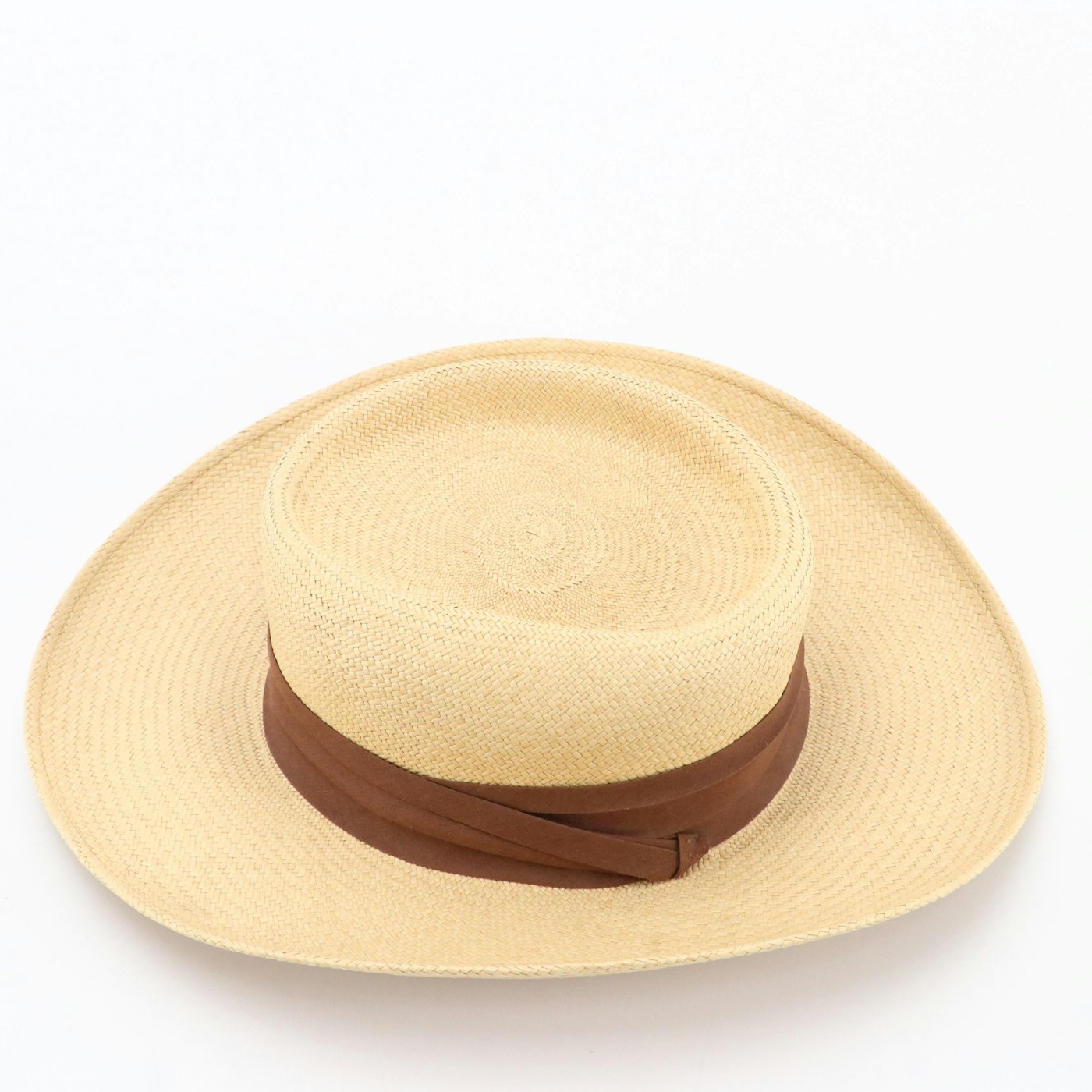 Original Panamanian Handwoven Panama Hat in Natural Straw | EBTH