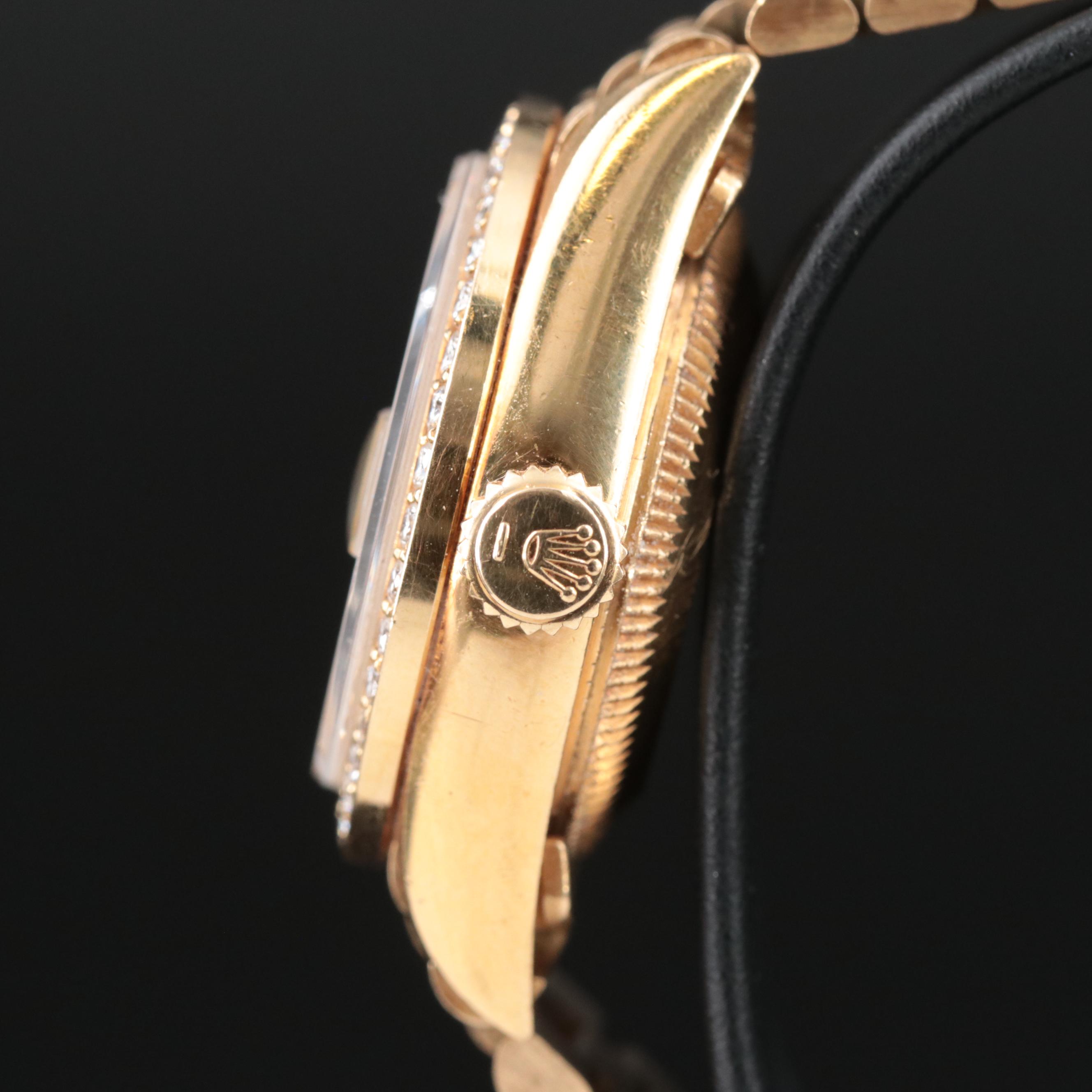 1987 Rolex Custom Diamond Bezel and Dial Datejust President Band Watch