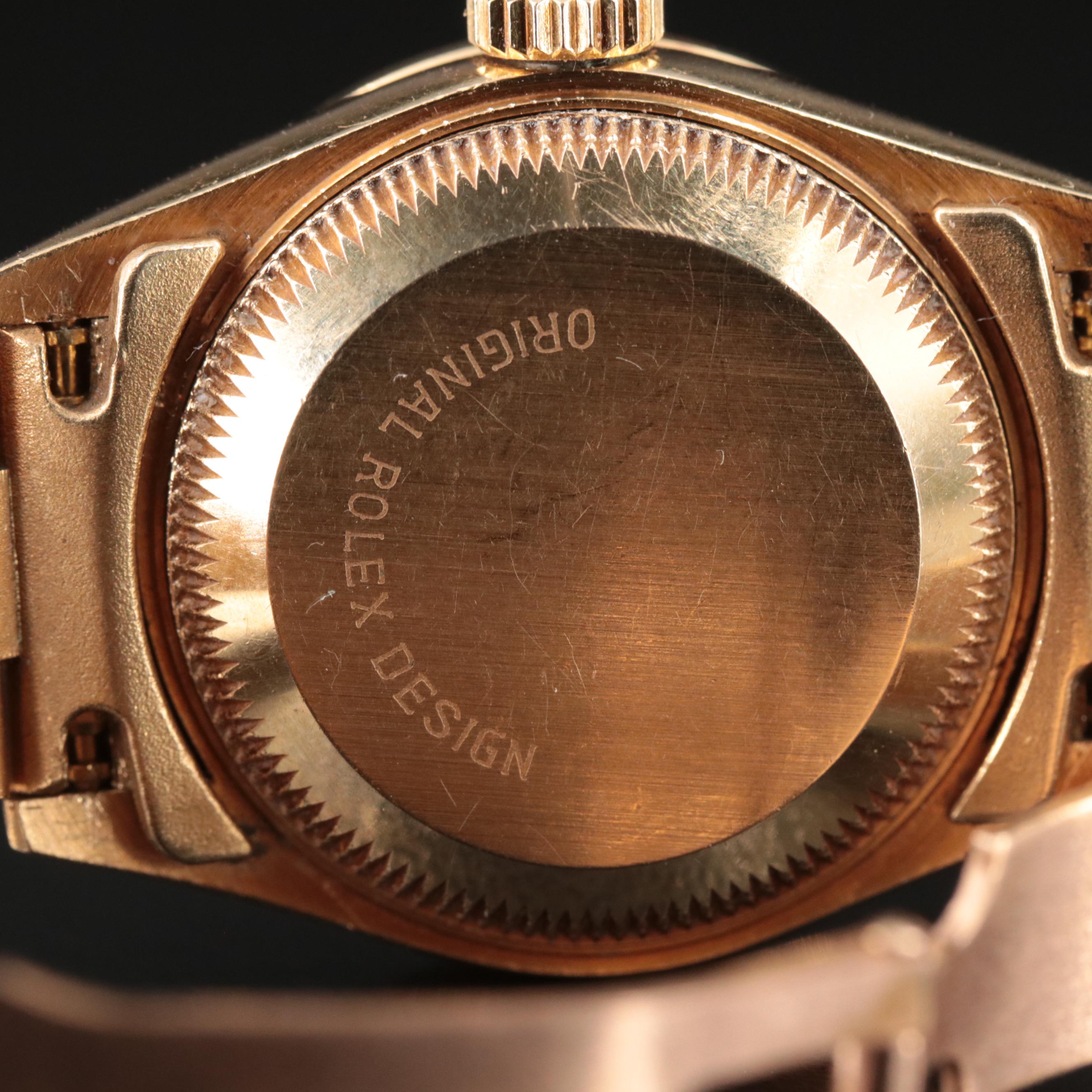 1987 Rolex Custom Diamond Bezel and Dial Datejust President Band Watch