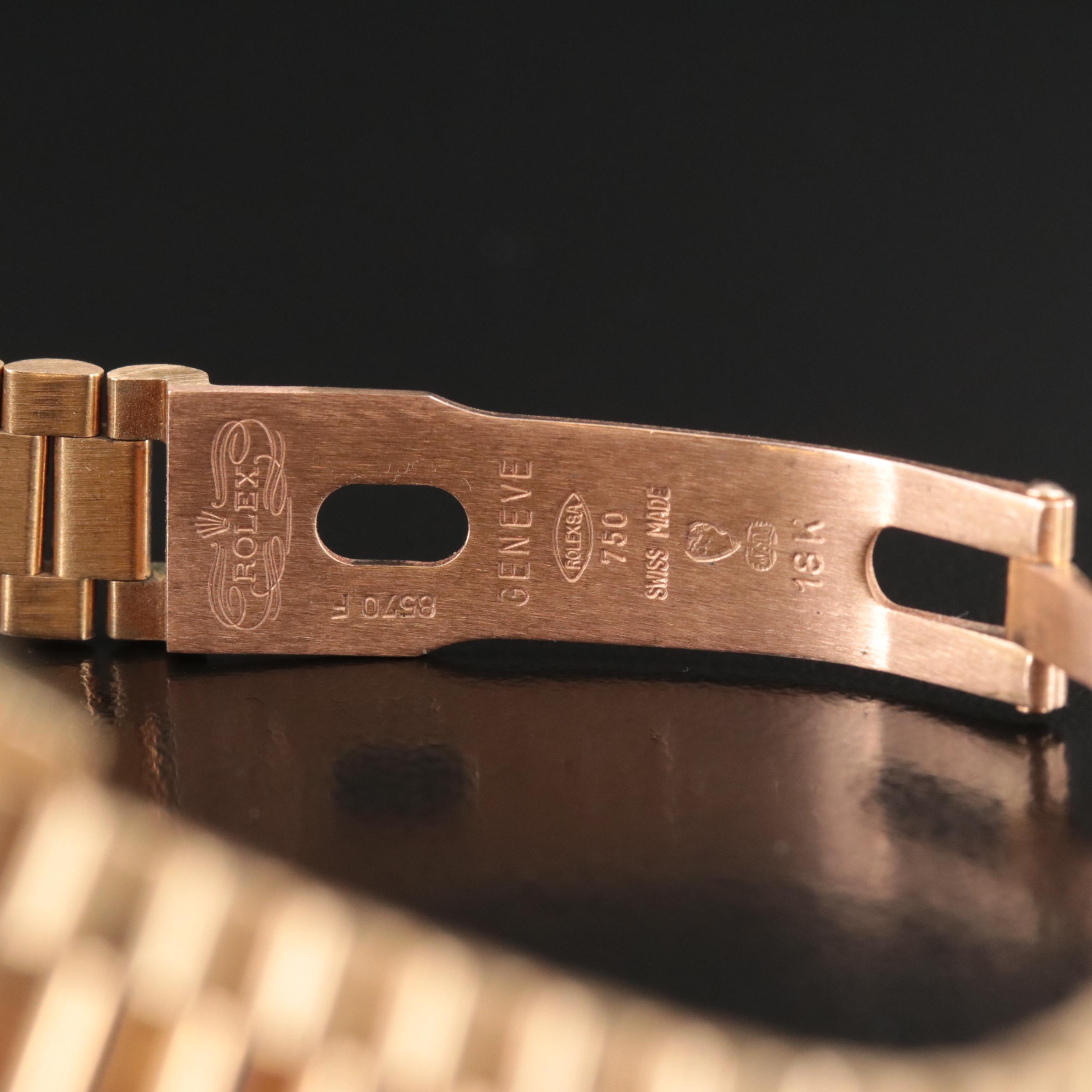 1987 Rolex Custom Diamond Bezel and Dial Datejust President Band Watch