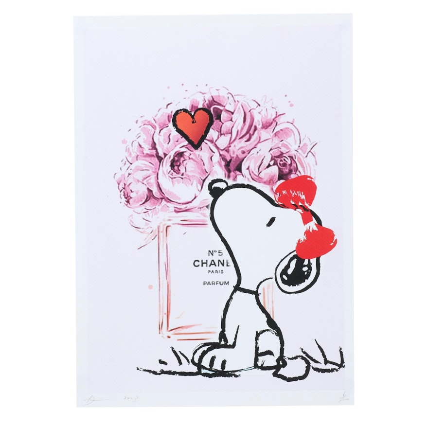 Death NYC Pop Art Graphic Print Homage To Chanel Featuring Snoopy, 2023
