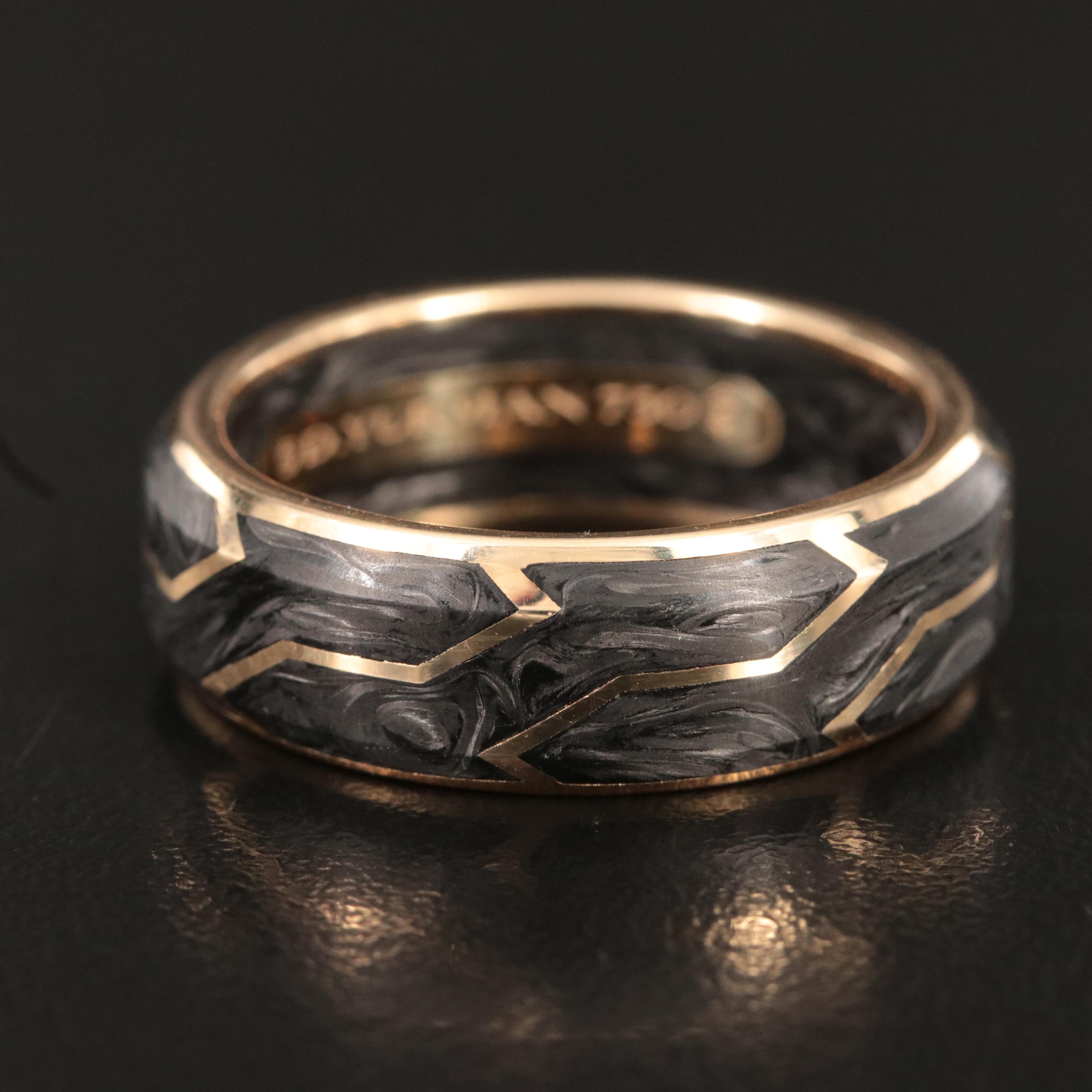 David Yurman 18K Forged Carbon Band
