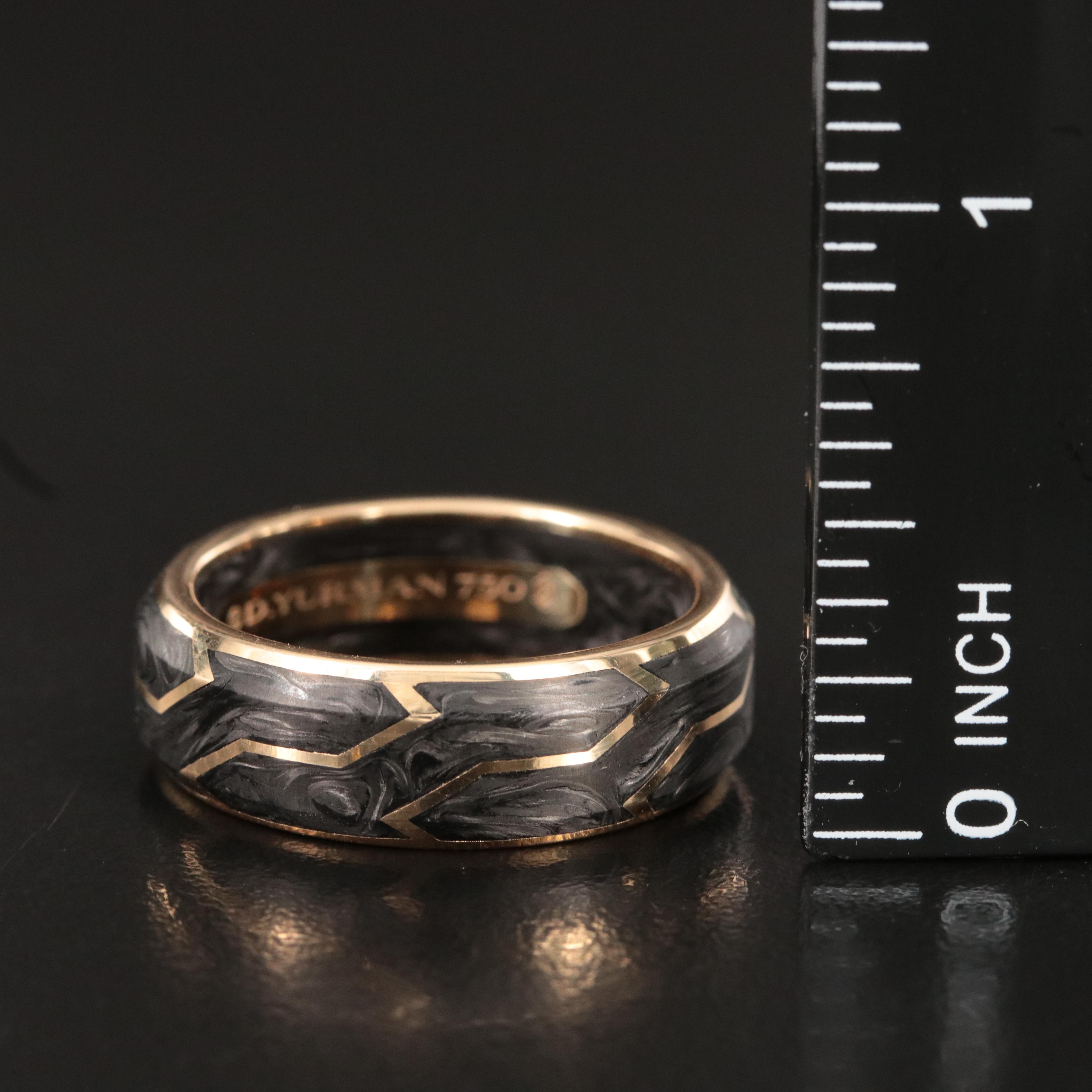 David Yurman 18K Forged Carbon Band