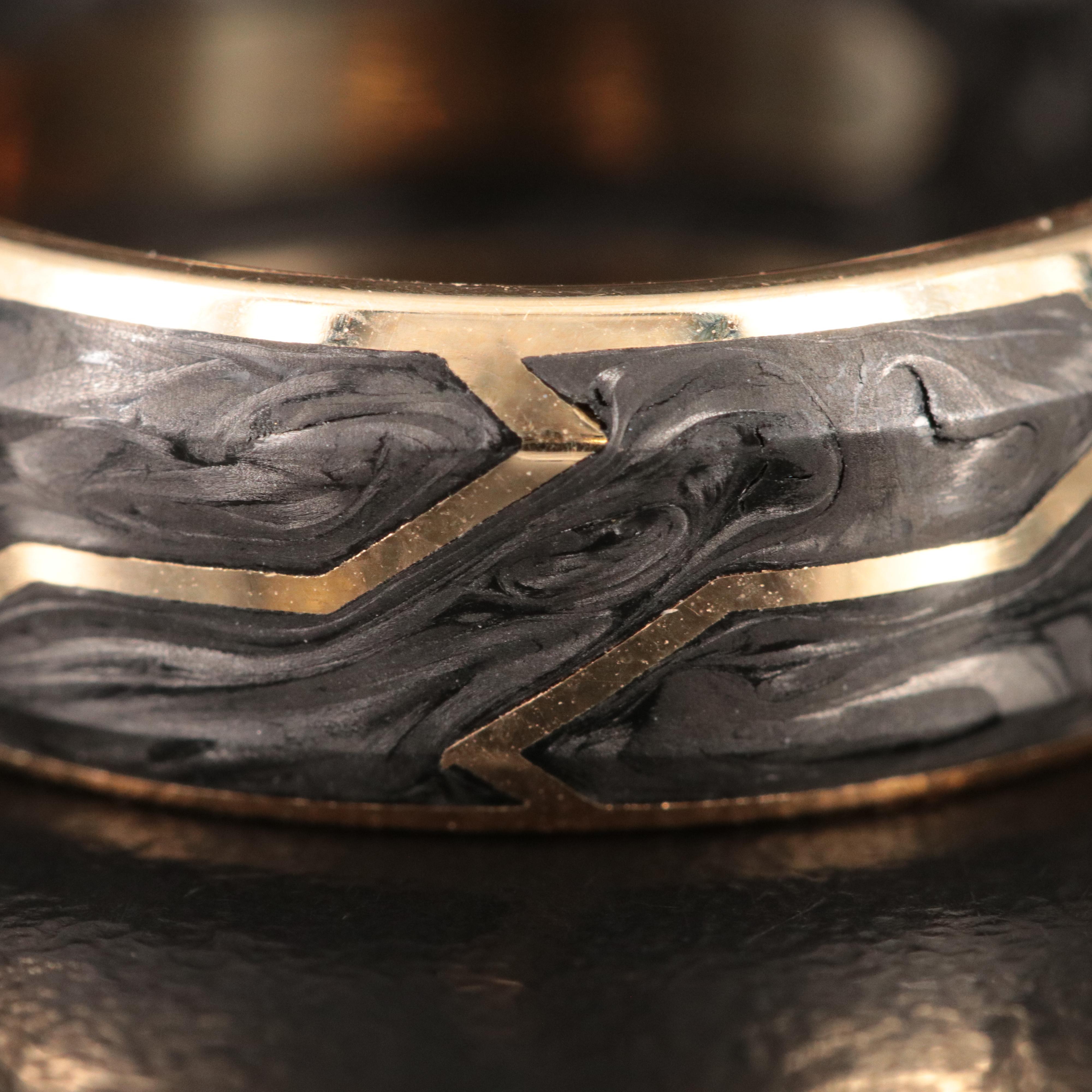 David Yurman 18K Forged Carbon Band