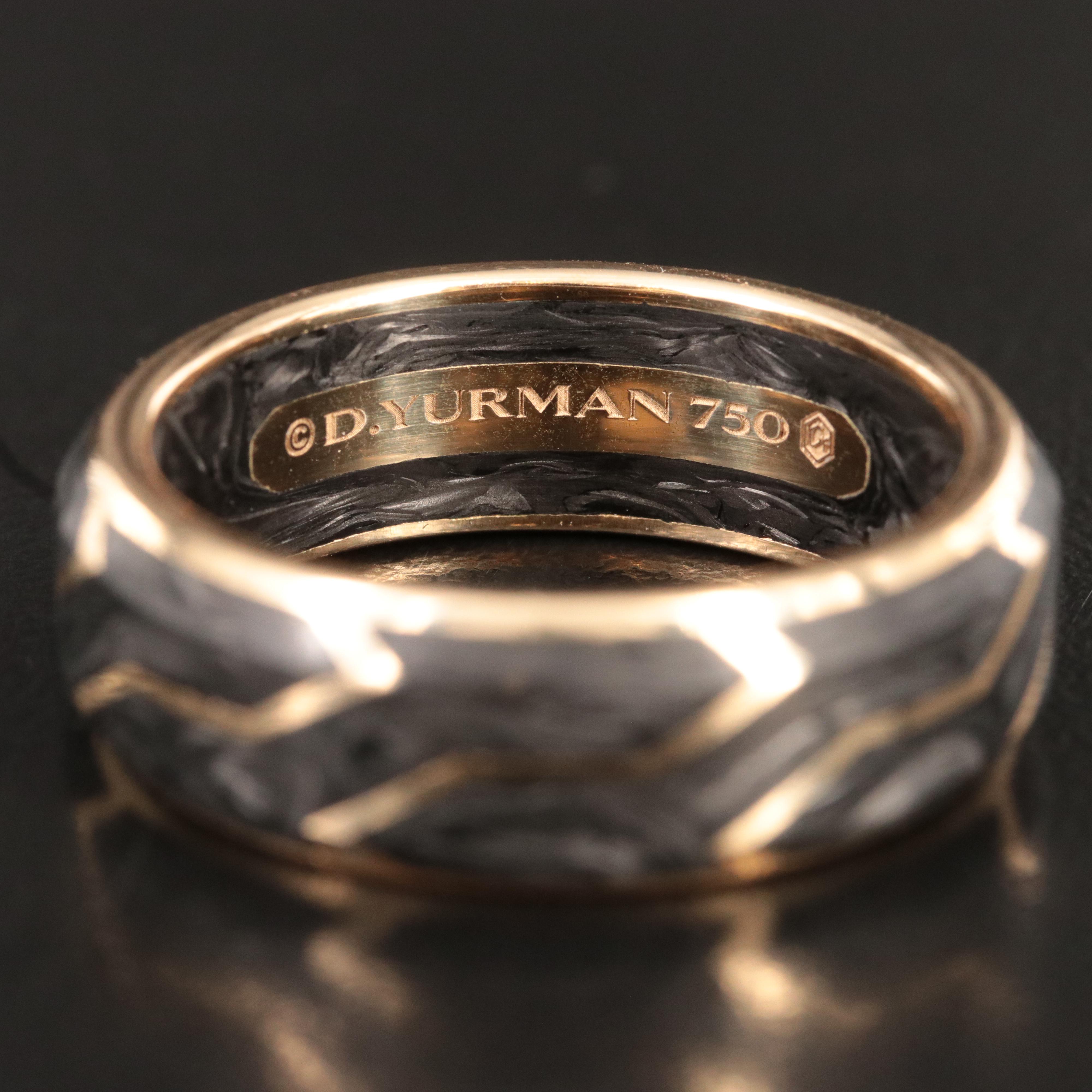 David Yurman 18K Forged Carbon Band
