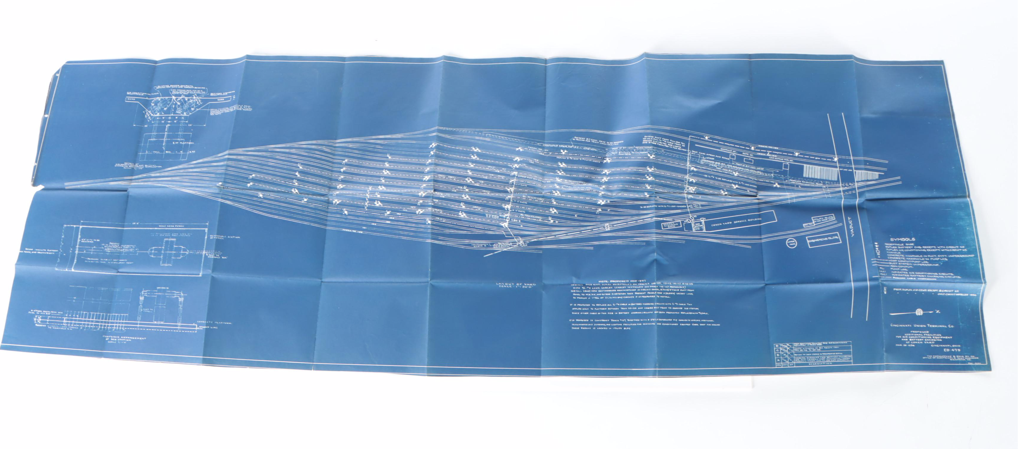 Cincinnati Union Terminal Blueprints, Plans Documents and More, Mid-20th Century