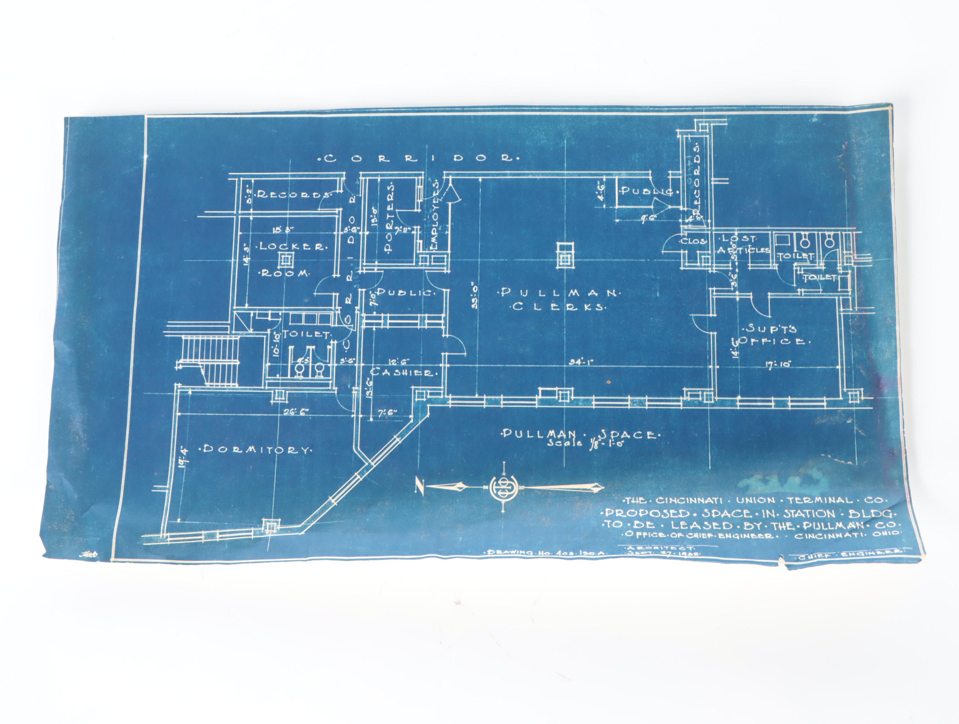 Cincinnati Union Terminal Blueprints, Plans Documents and More, Mid-20th Century
